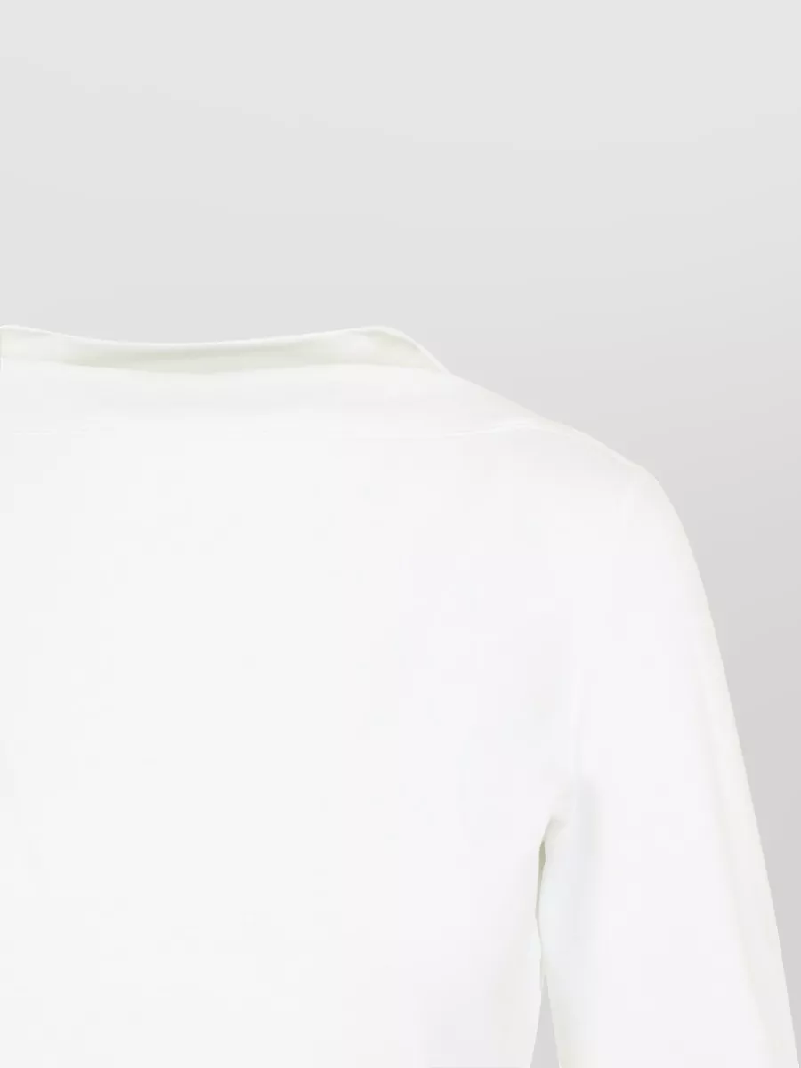 Alaïa Long Sleeve Crew Neck Plain Top