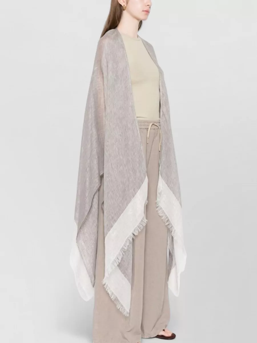 Fabiana Filippi Fringed Linen Poncho