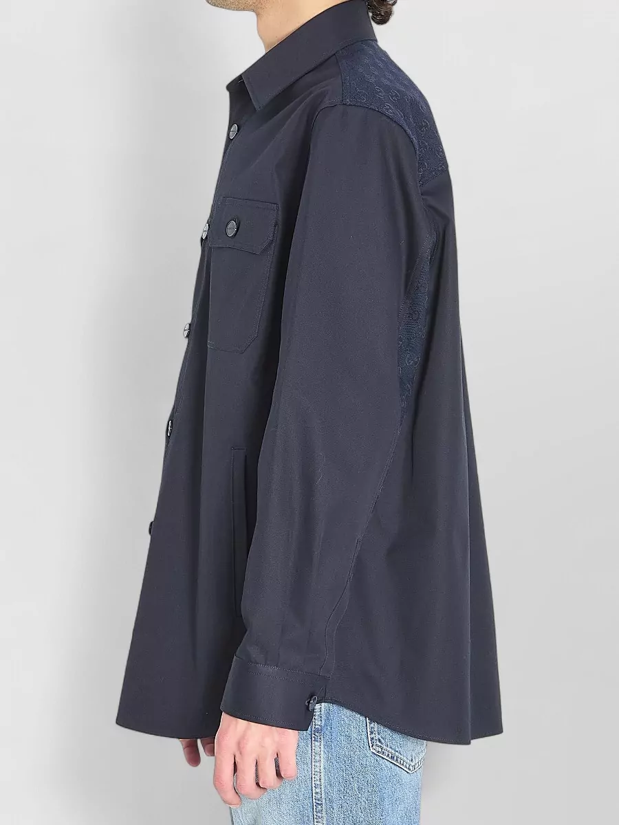 Gucci Cotton Twill Oversized Shirt Pockets