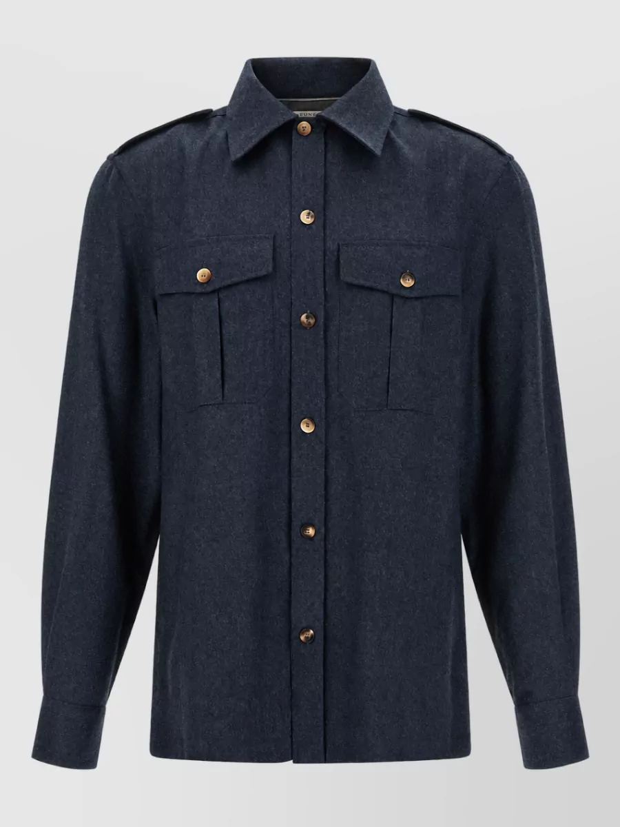 Brunello Cucinelli Wool flannel shirt jacket