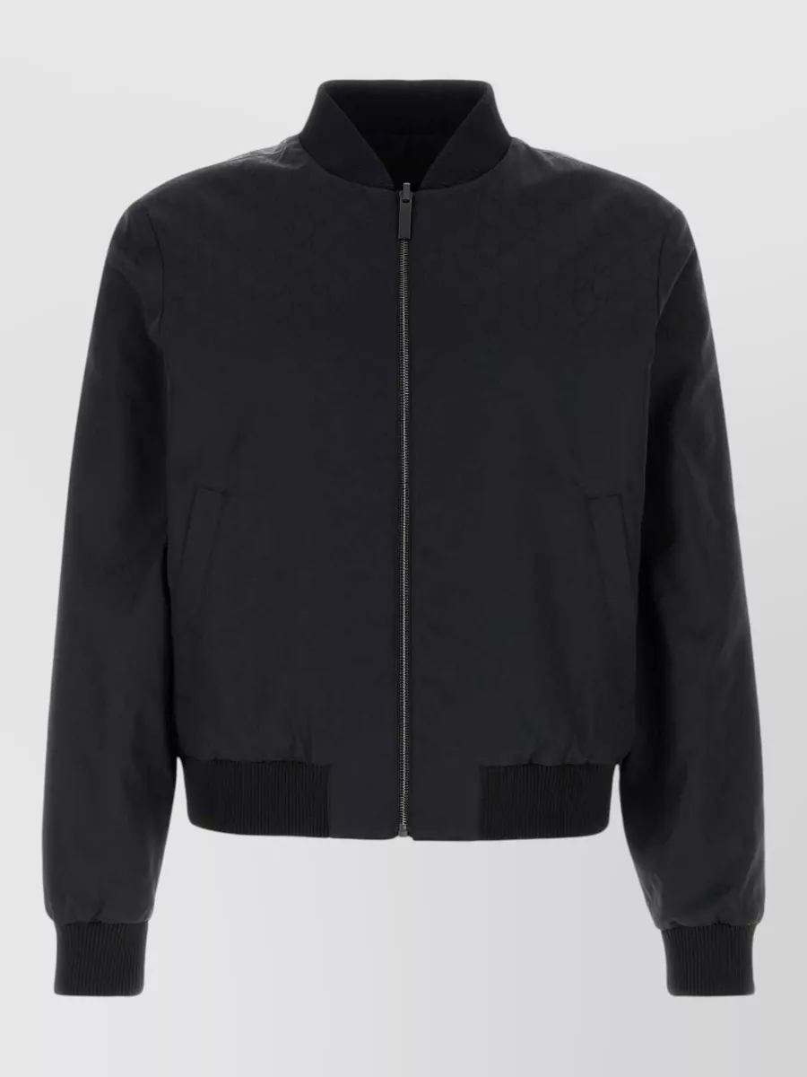 Gucci silk faille reversible bomber jacket