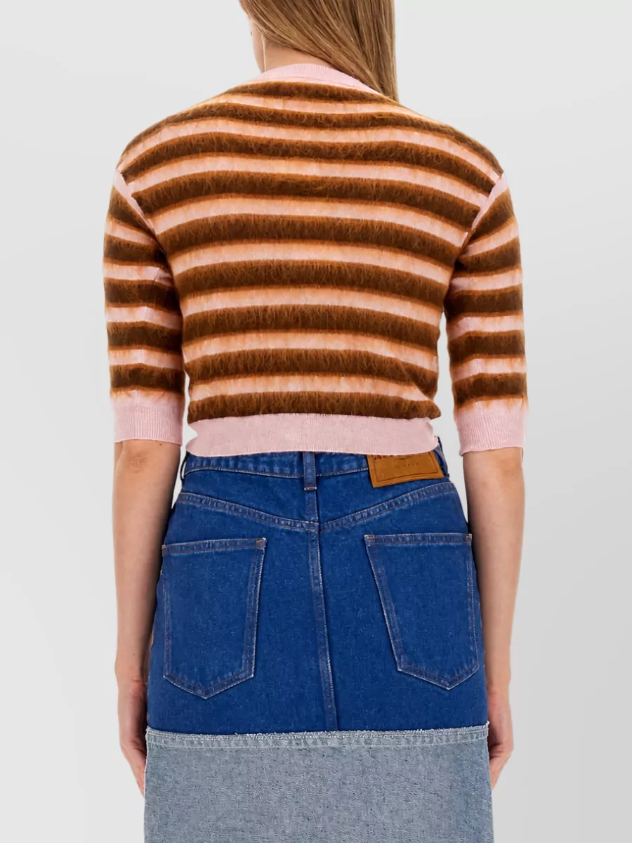 Marni Striped Wool Cardigan