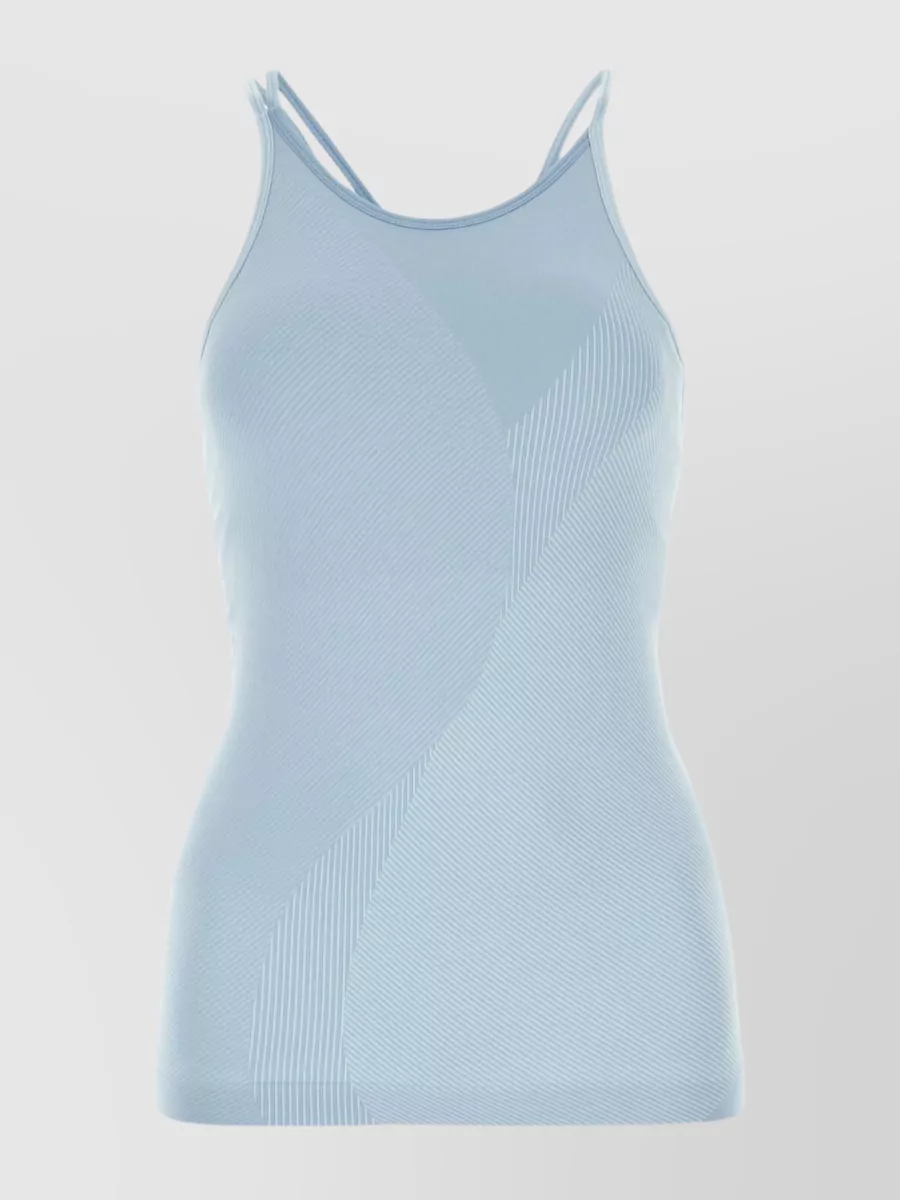 Shop Sweaty Betty Textured Embroidered Top With Cross-back Straps In Pastel