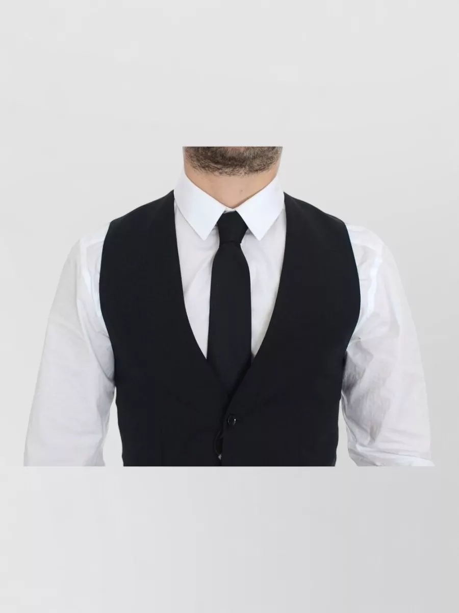 Dolce&Gabbana Wool V-Neck Tailored Waistcoat