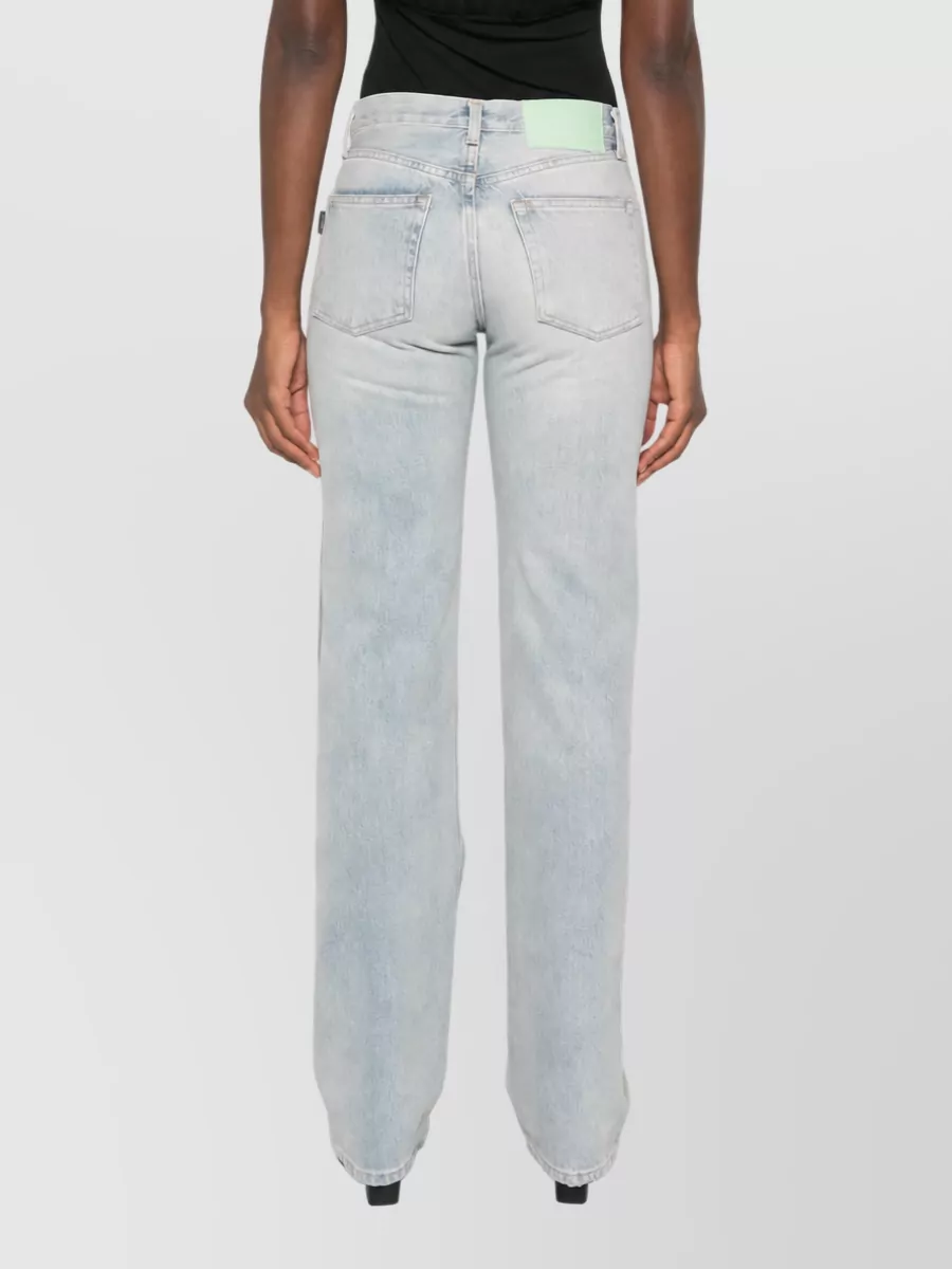 Haikure Denim Distressed Straight-Leg Jeans