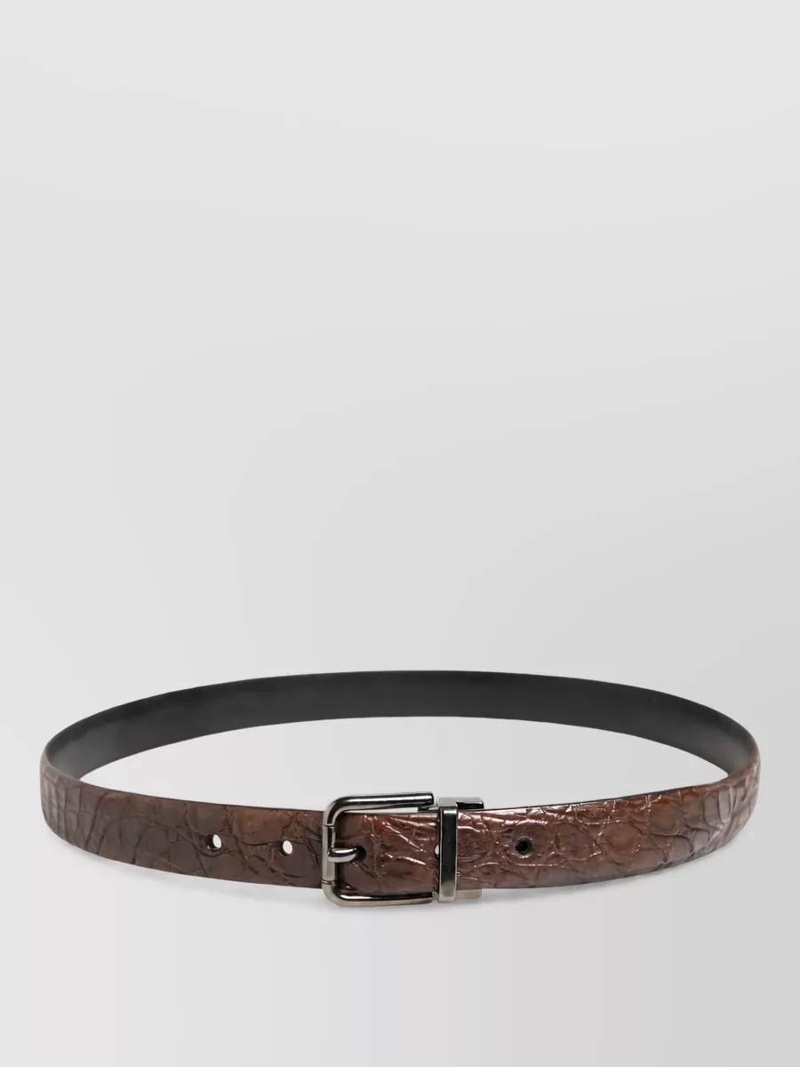 Dolce&Gabbana Caiman Leather Belt