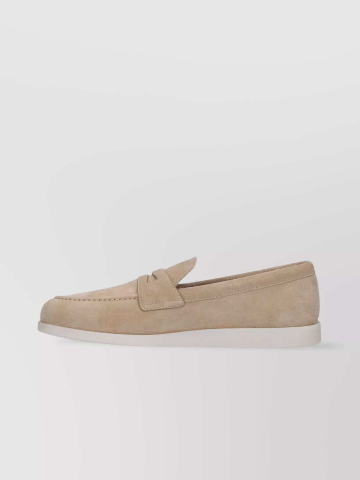 Church's Round Toe Suede Loafers With Rubber Sole