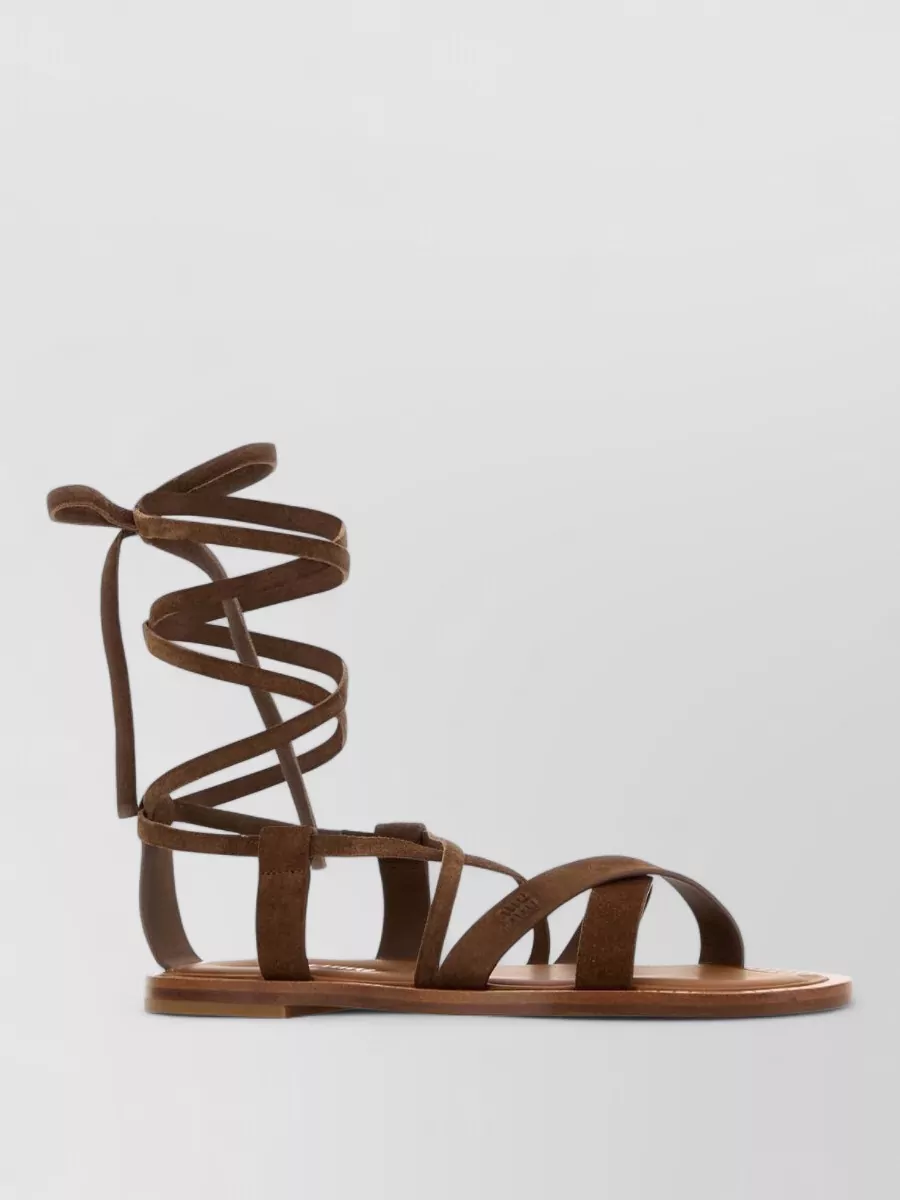 Miu Miu suede gladiator sandals