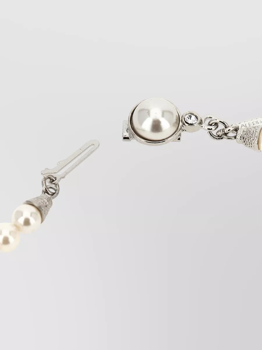 Alessandra Rich Pearl And Crystal Necklace