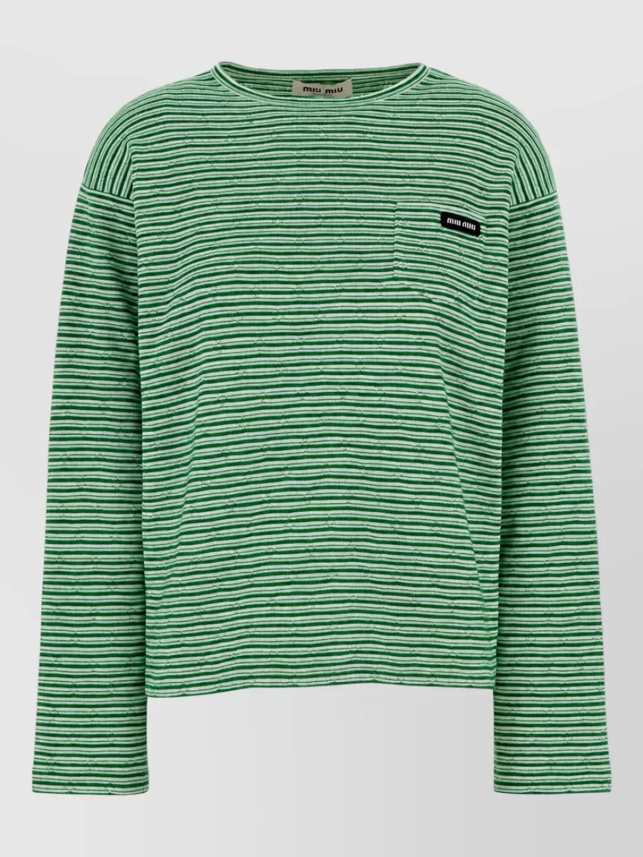 Miu Miu Cashmere blend oversized knitted t-shirt
