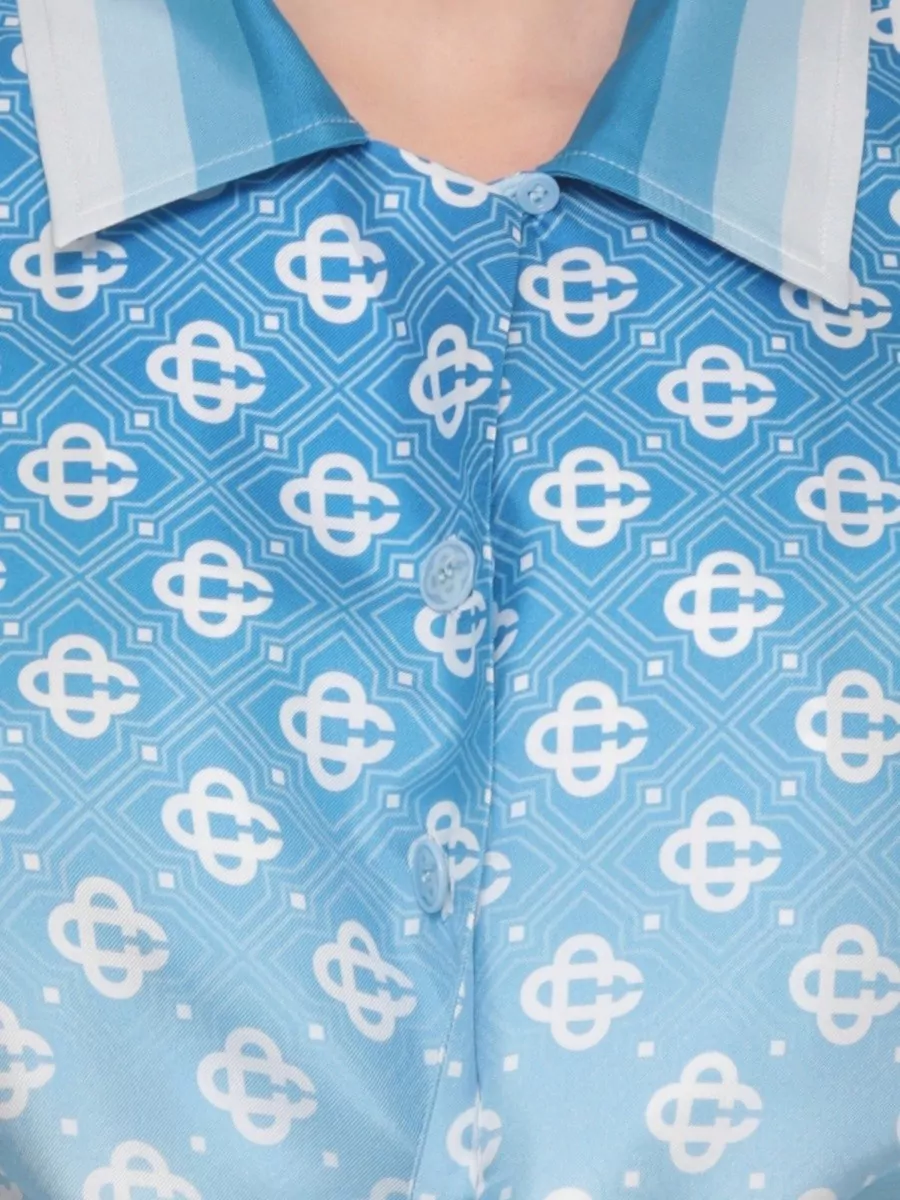 Casablanca Silk Short-Sleeve Printed Shirt