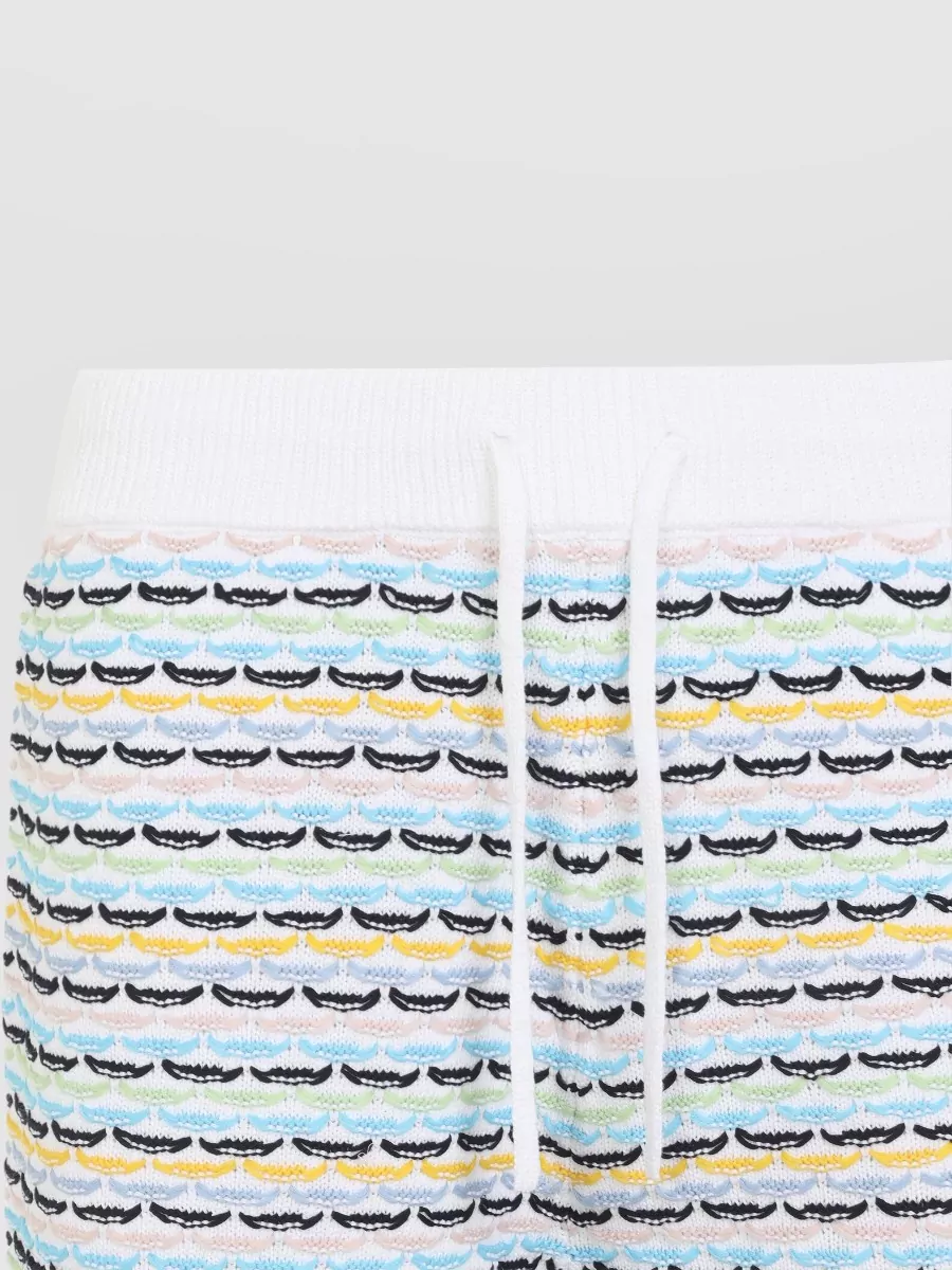 Casablanca Cotton Openwork Knit Relaxed-Fit Swim Shorts