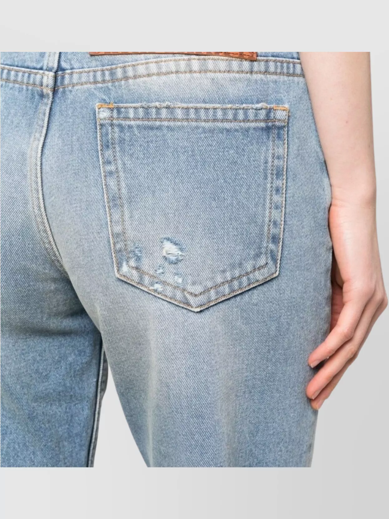 Palm Angels Casual Trousers With Distressed Finish And Five Pockets