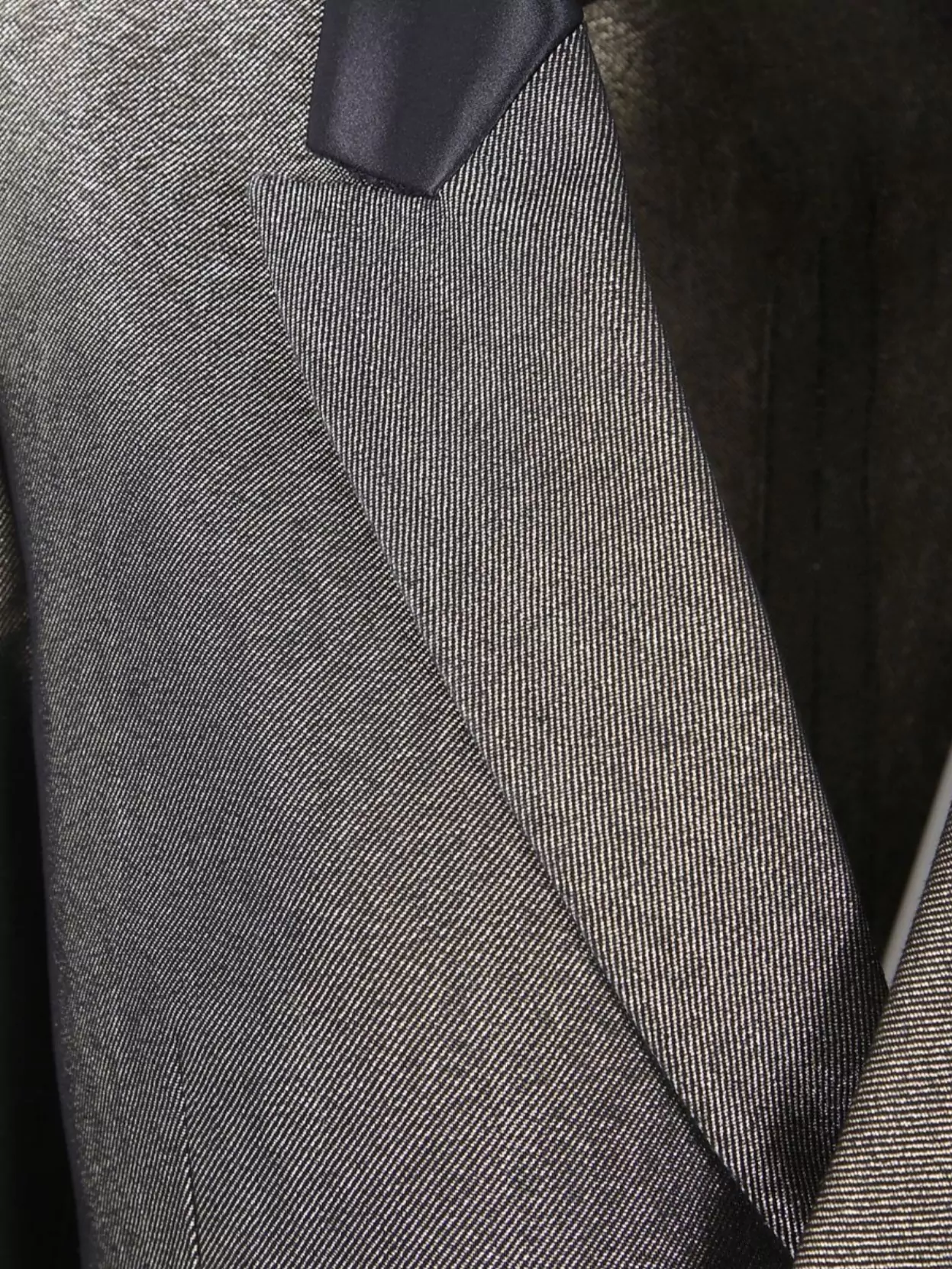 Sapio Long Textured Coat Notch Lapel