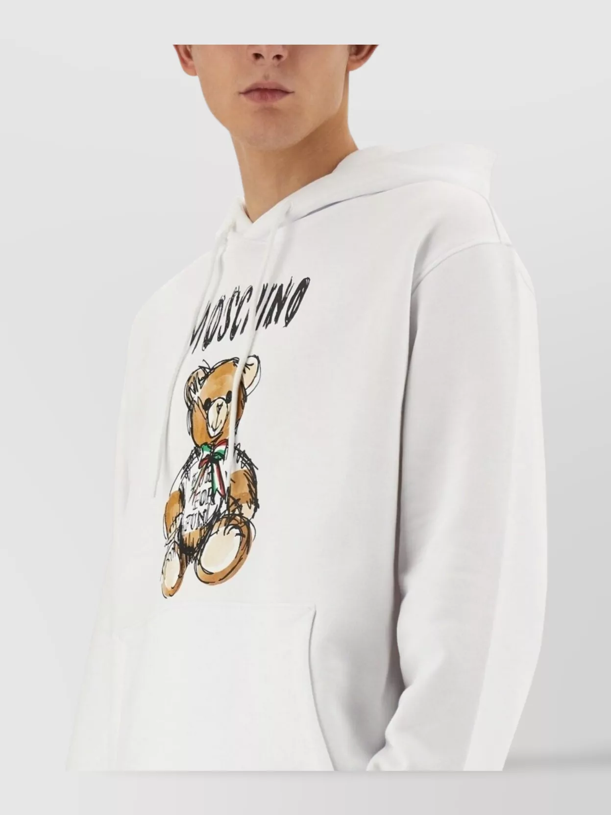 Moschino Graphic Hooded Sweatshirt Kangaroo Pocket