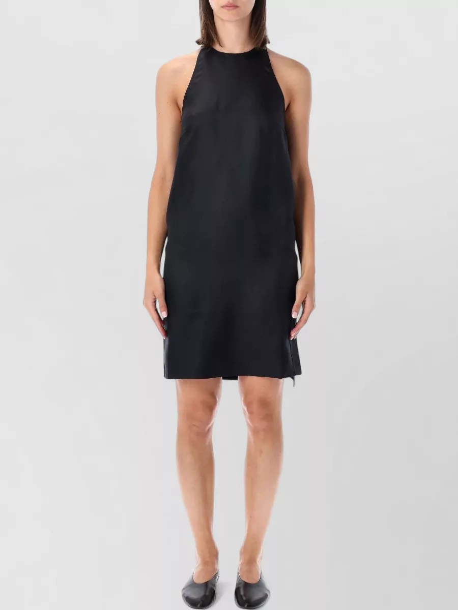 Loulou Studio silk halterneck sleeveless mini dress