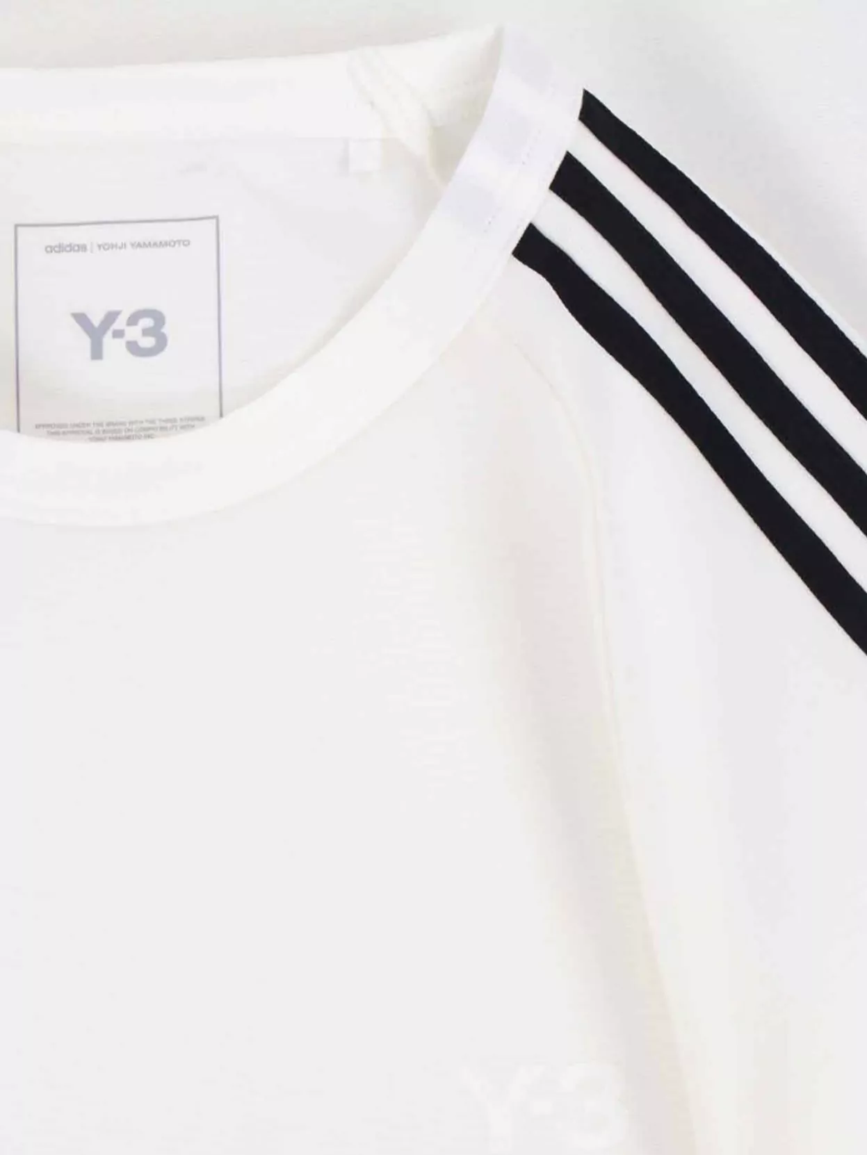 Y-3 Crew Neck Striped Raglan Sleeves Top
