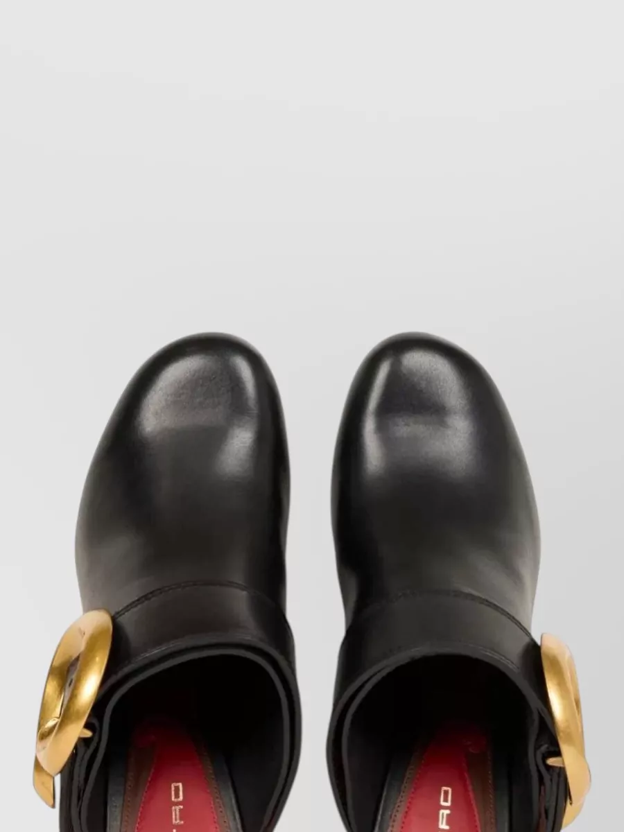 Etro Leather Wedge Mules