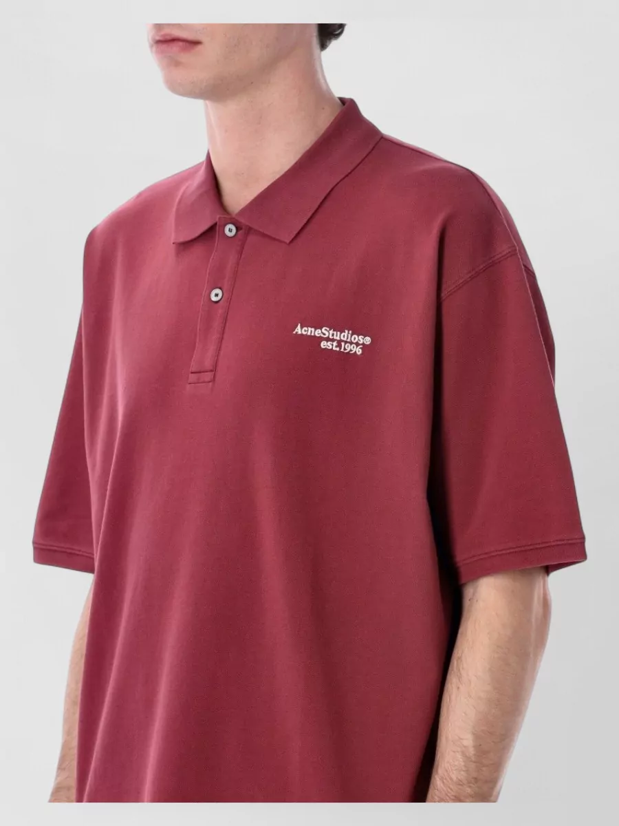 Acne Studios Egnes Polo Shirt Collar Short Sleeves