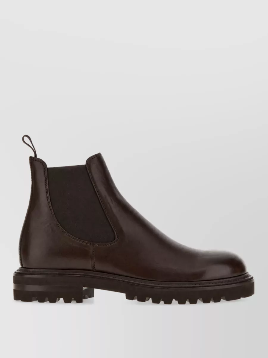 Giorgio Armani Leather Ankle Boots