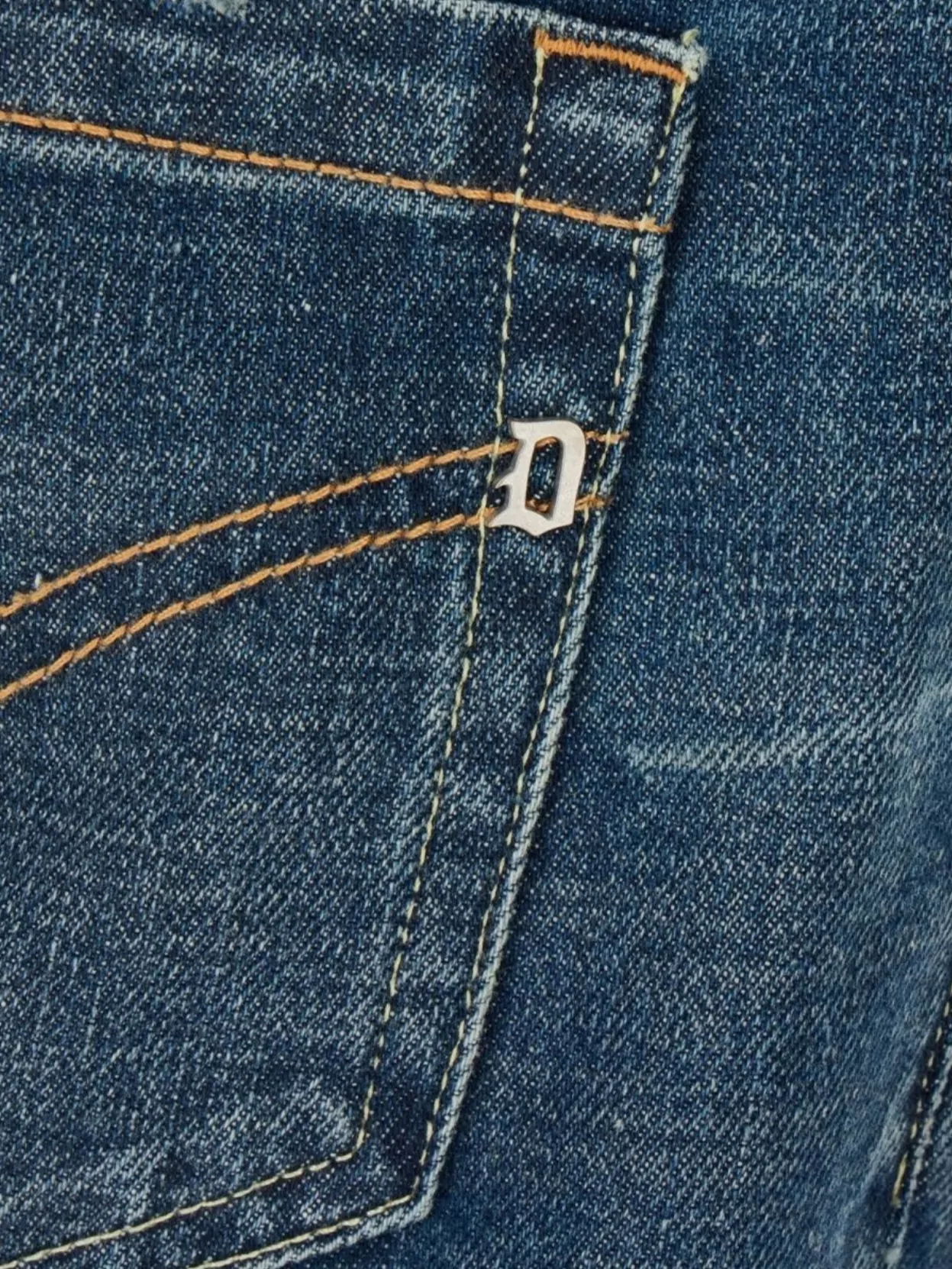 Dondup Distressed Cotton Denim Jeans