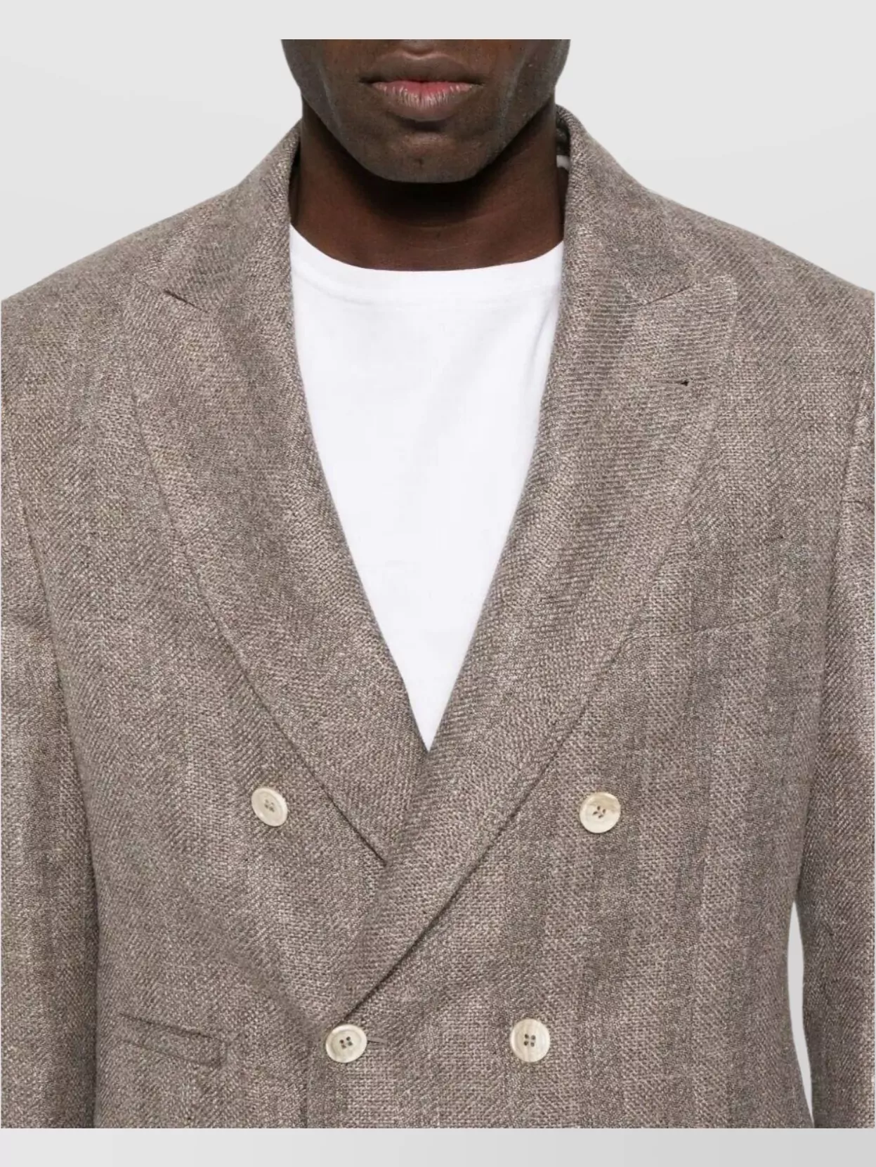 Brunello Cucinelli Jacket Double-breasted Back Vent In Gray