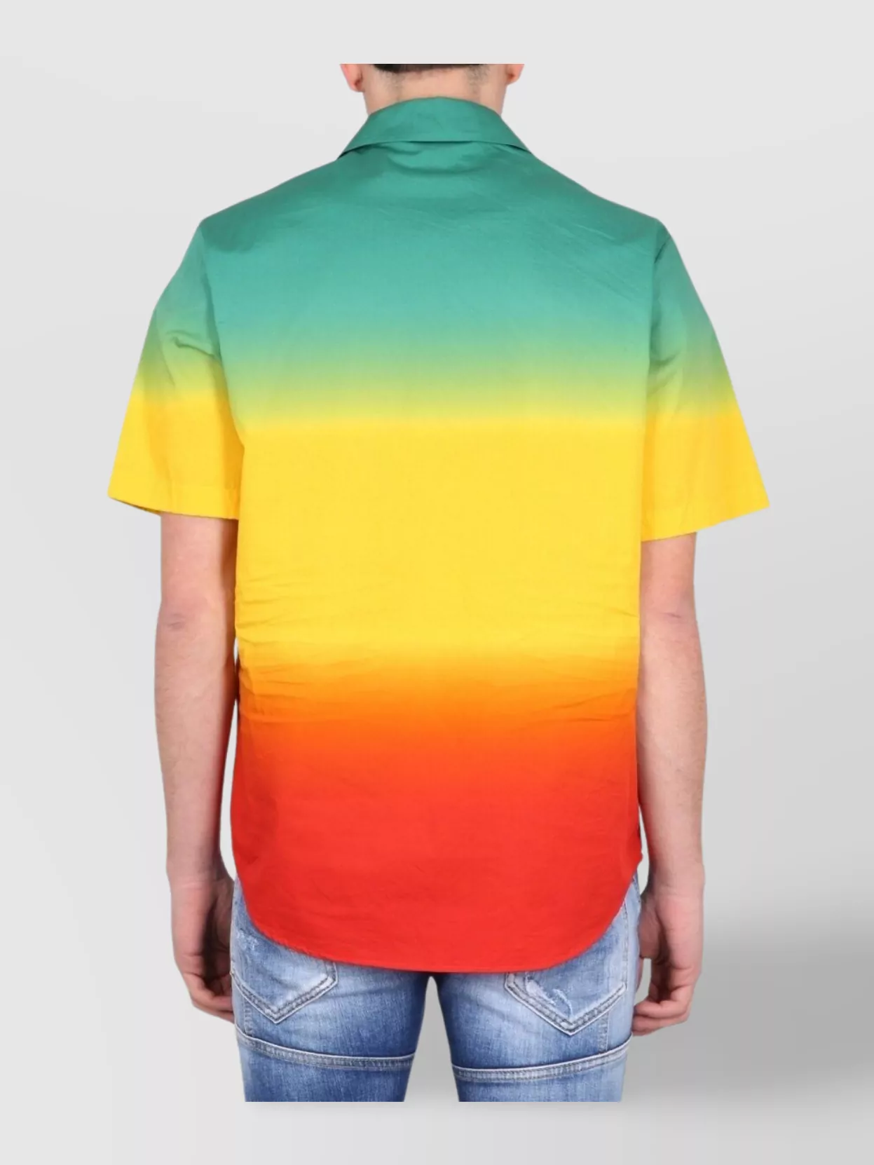 Dsquared2 Bowling Collar Gradient Short Sleeve Shirt