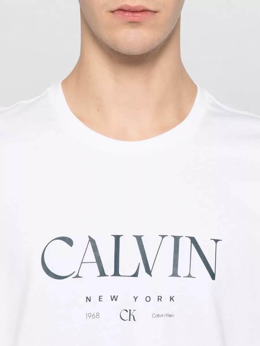 Calvin Klein Calvin Logo Graphic Crew Neck T-Shirt