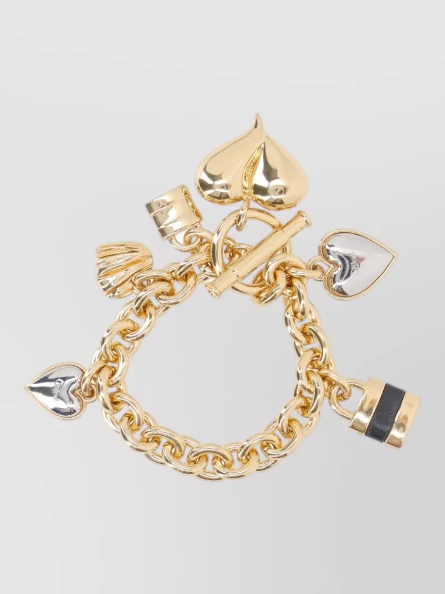 Chloé heart charm bracelet