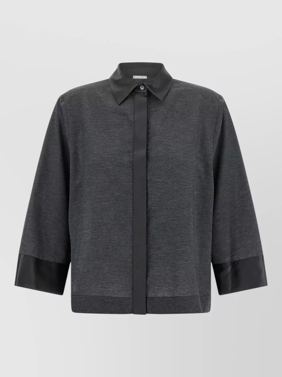Peserico lyocell organza relaxed-fit shirt