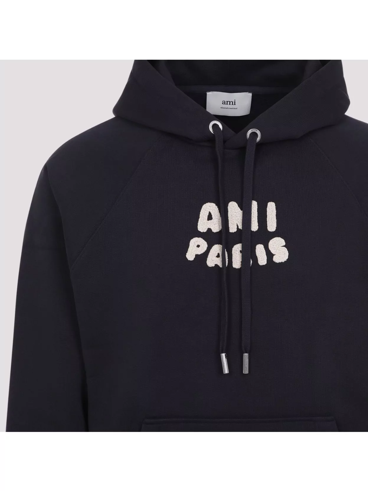 Shop Ami Alexandre Mattiussi Boxy Hoodie With Kangaroo Pockets