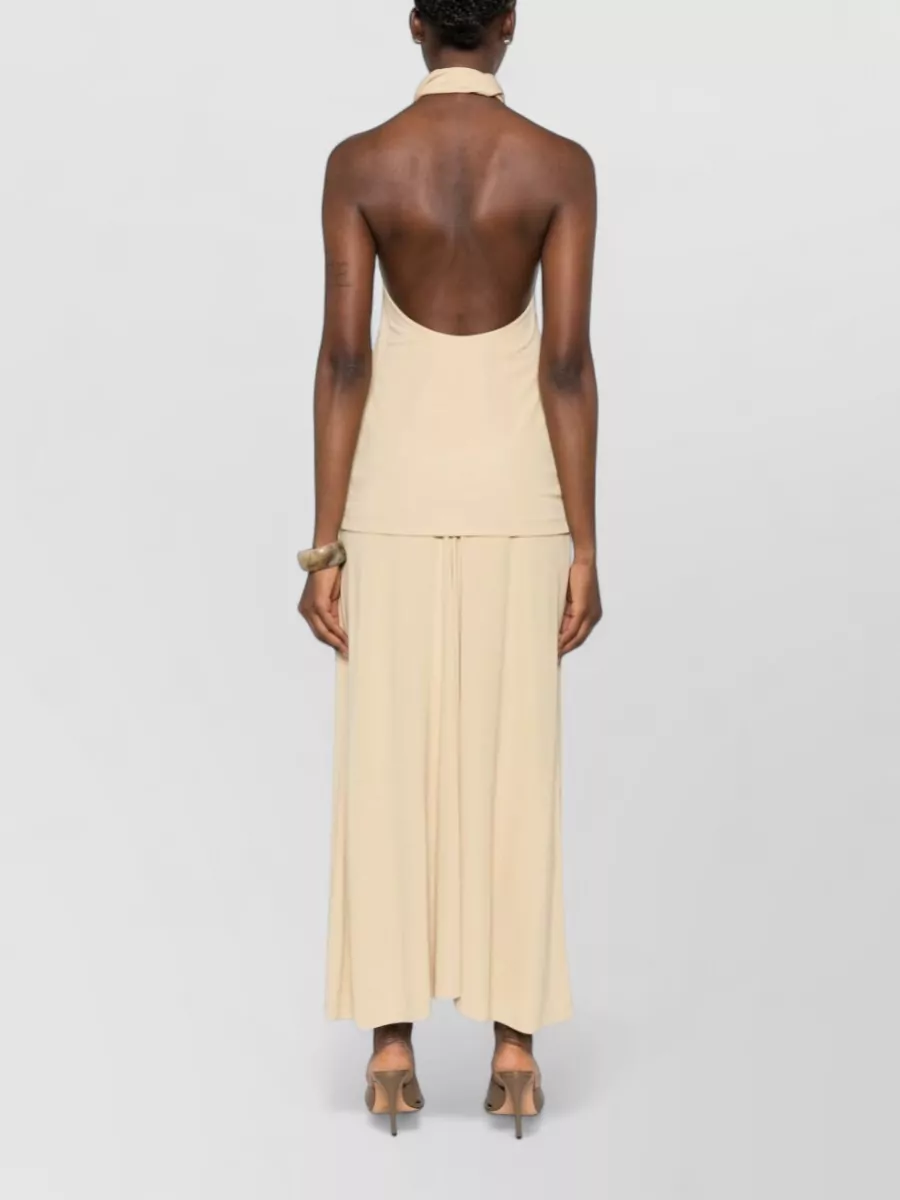Totême Jersey Twisted Halterneck Sleeveless Maxi Dress