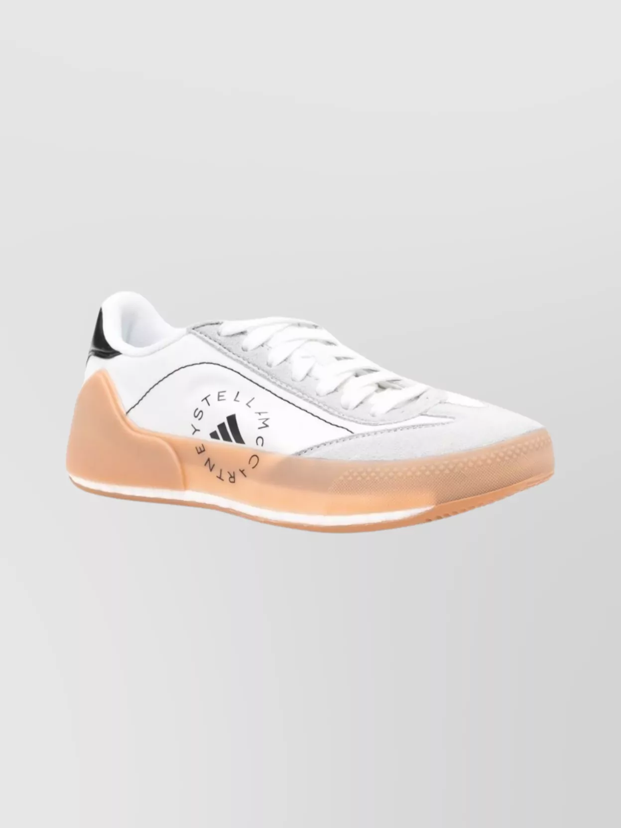 Adidas By Stella Mccartney Round Toe Low-top Sneakers With Contrasting Sole In Multi