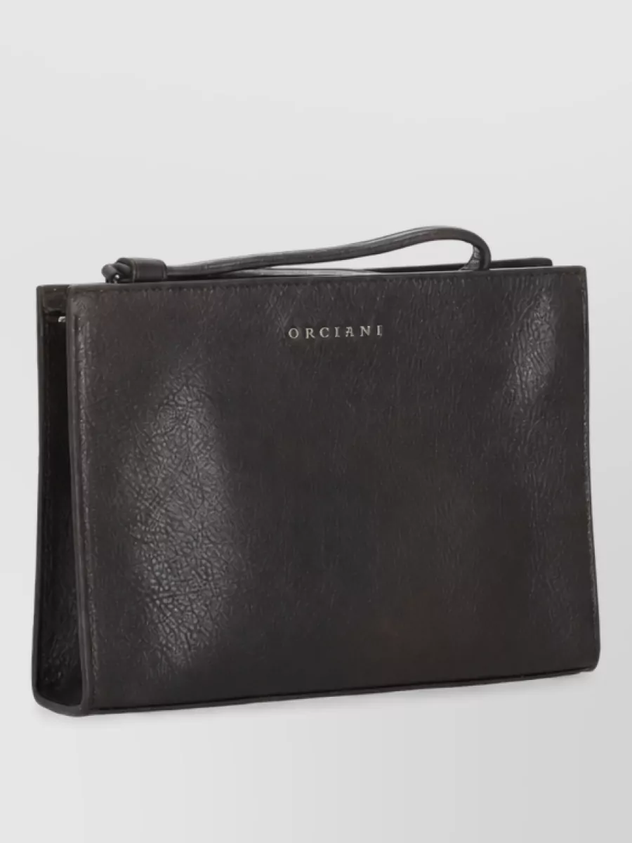 Orciani leather clutch bag