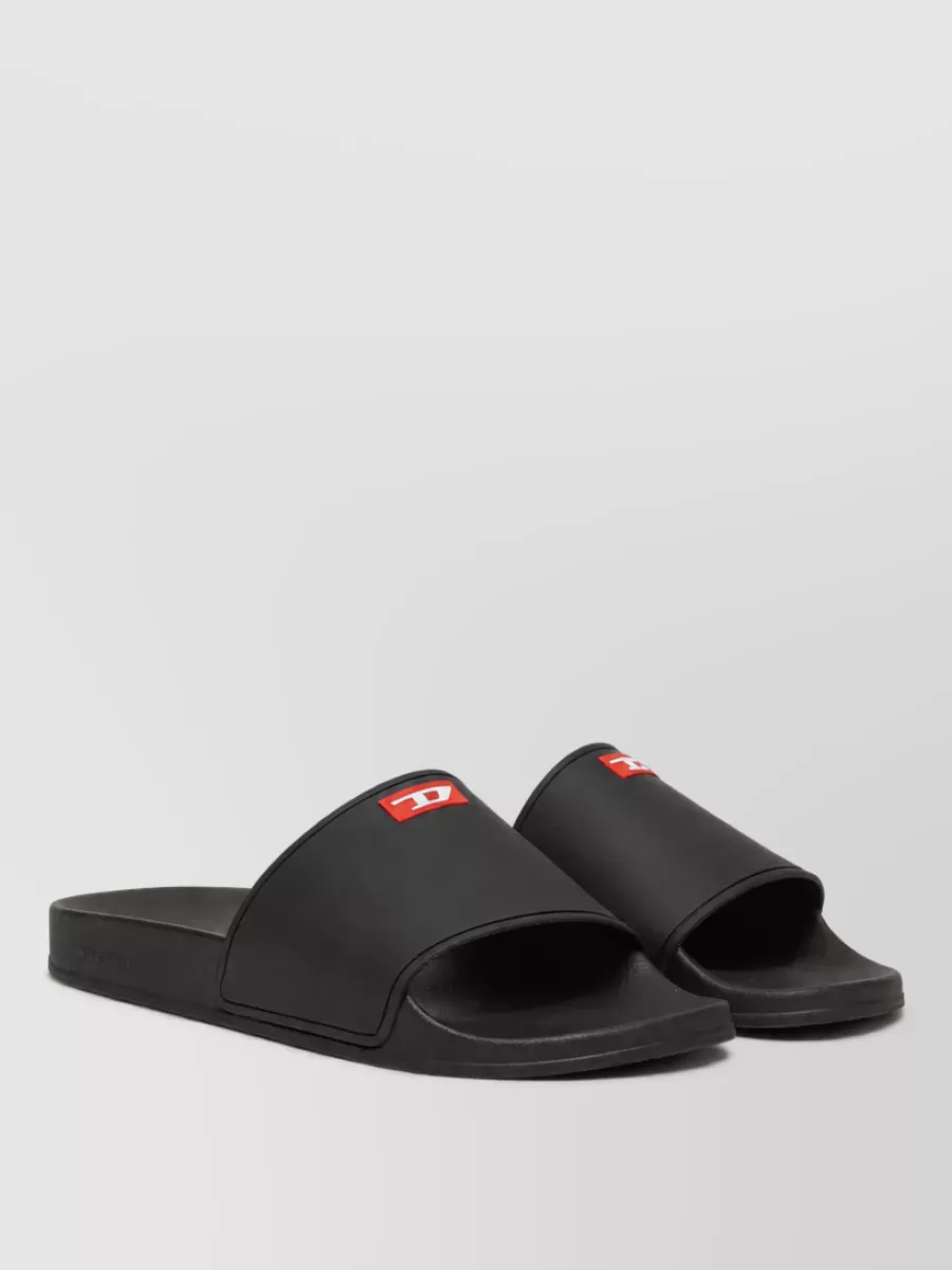 Diesel logo-appliqué slide sandals