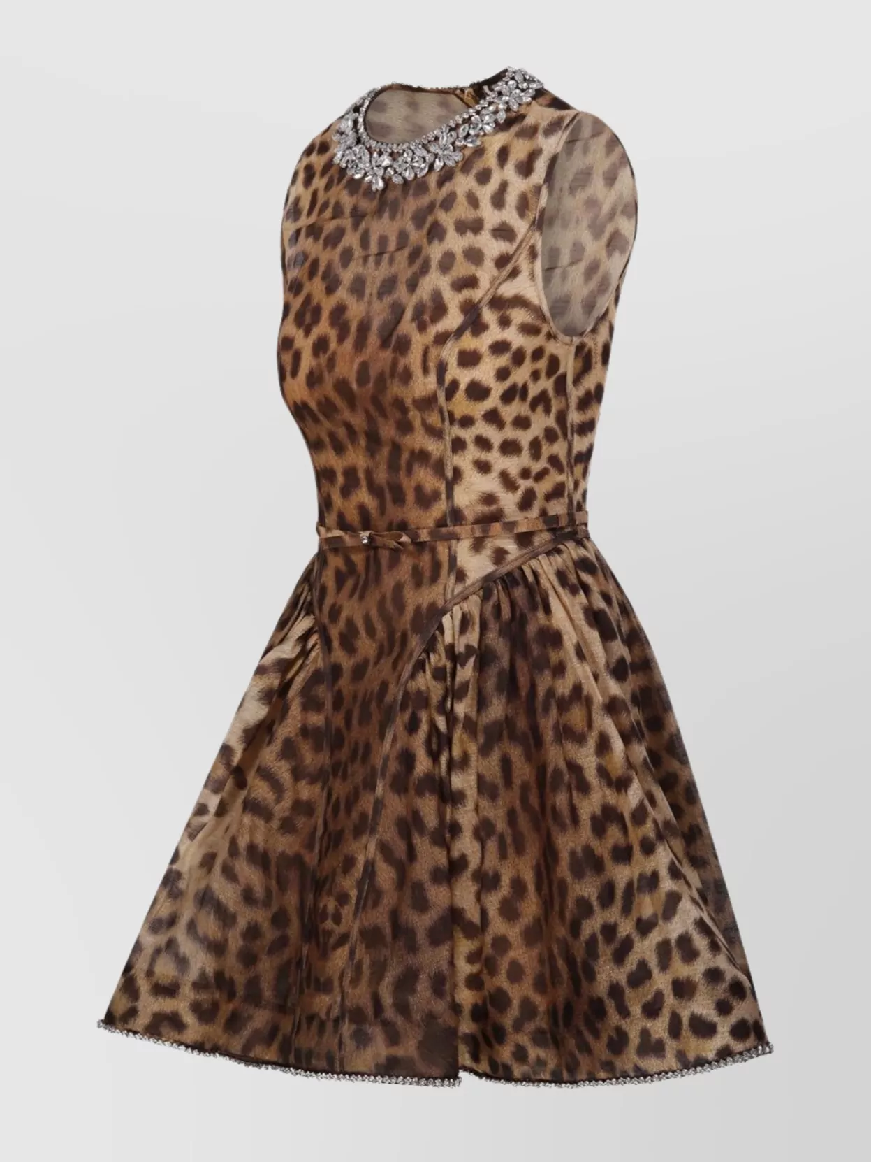 Shop Zimmermann Animal Print Belted Flared Mini Dress