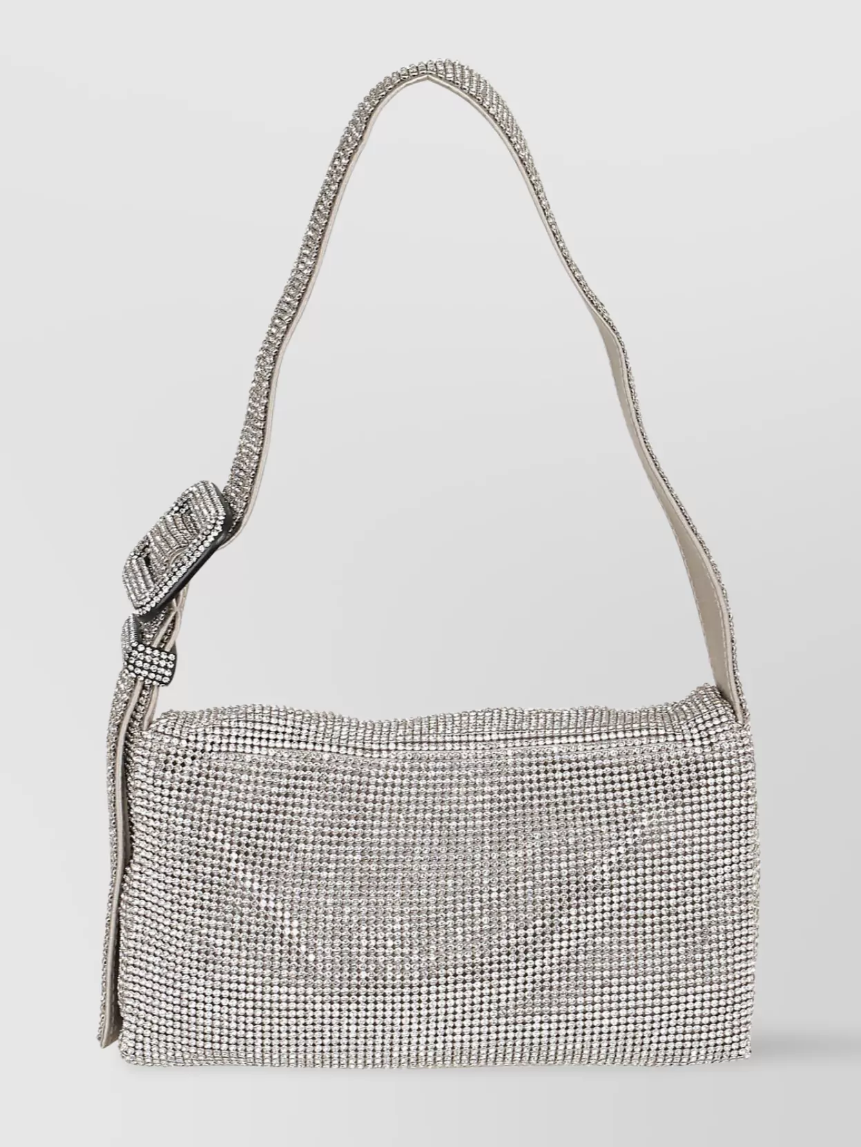 Shop Benedetta Bruzziches Crystal Mesh Chain Strap Shoulder Bag