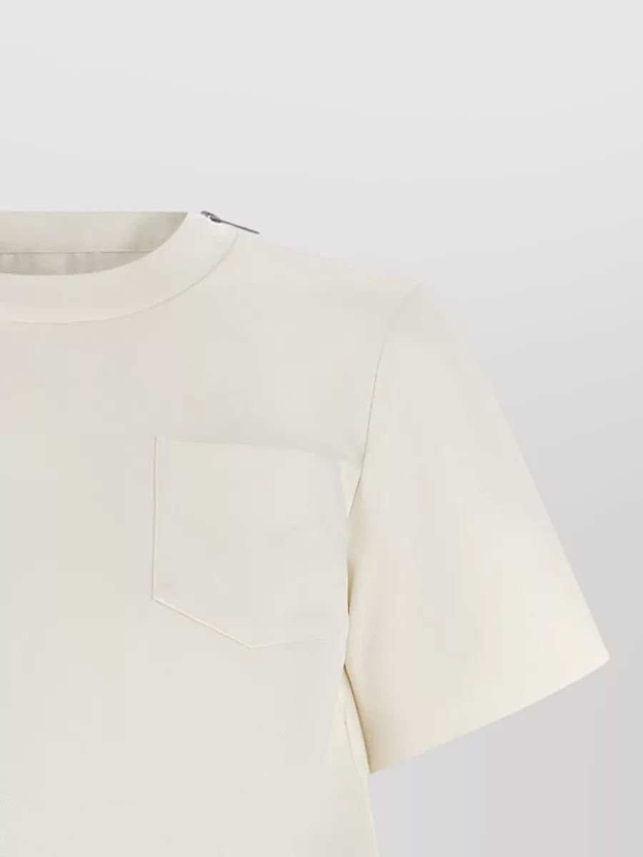 Sacai Silk Denim Asymmetric Mini Dress