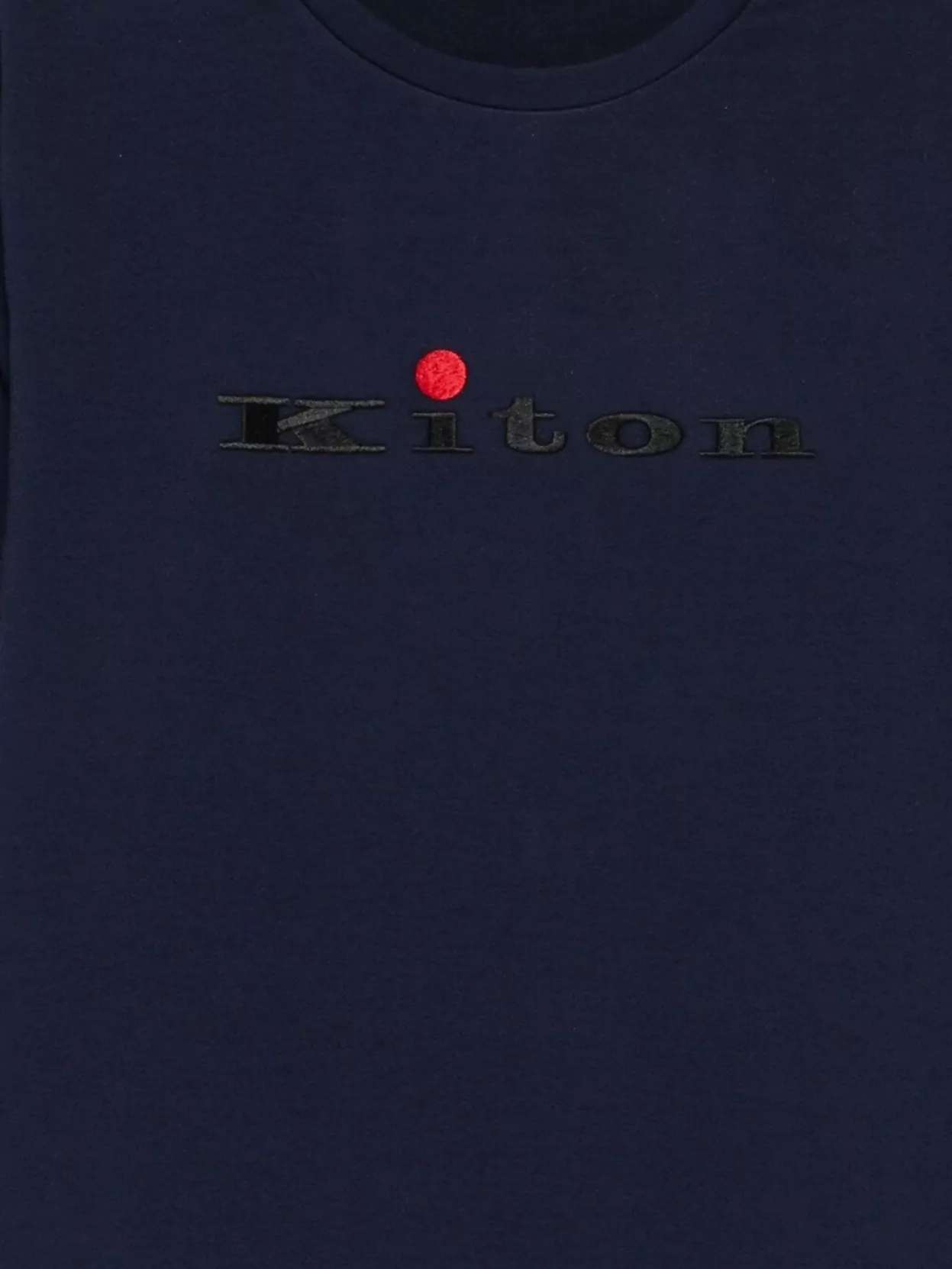 Kiton Crew Neck Sweater Contrast Stitching
