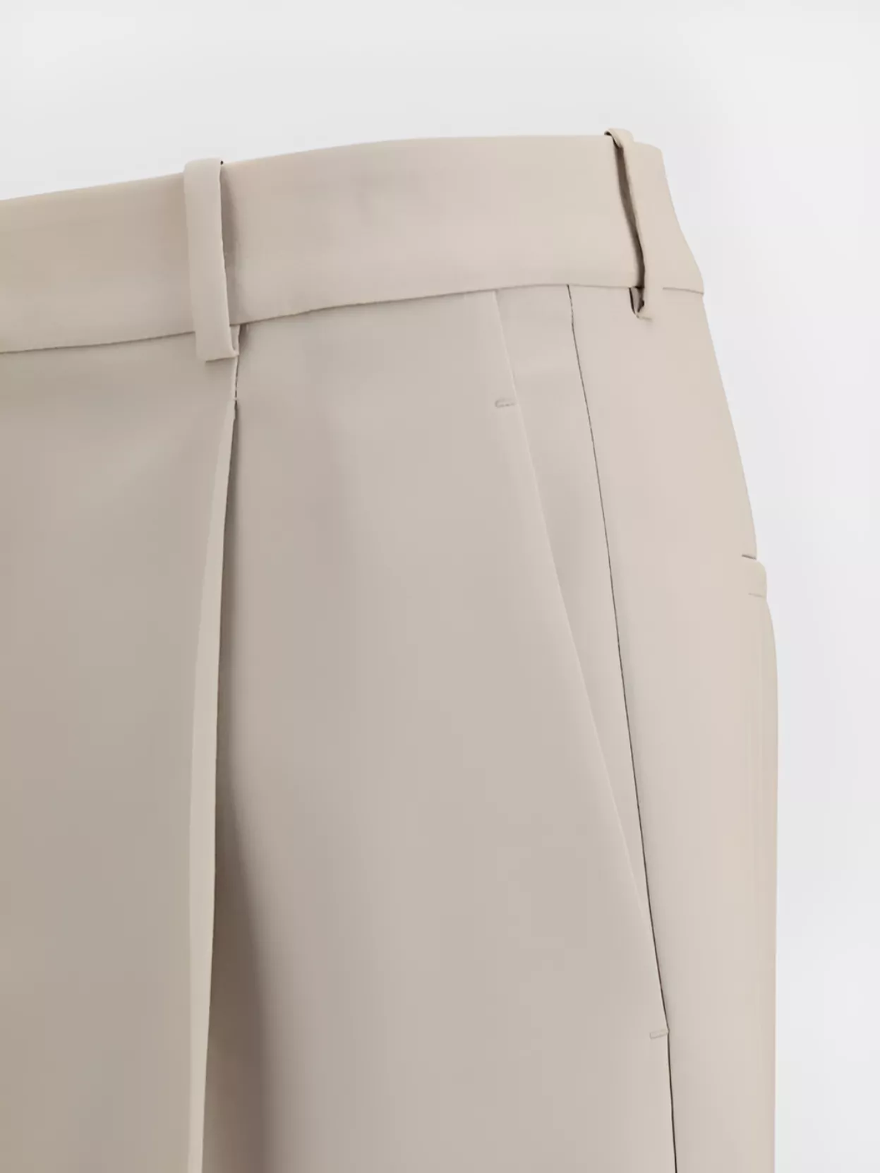 Saint Laurent Wool Wide-Leg Pleated Trousers
