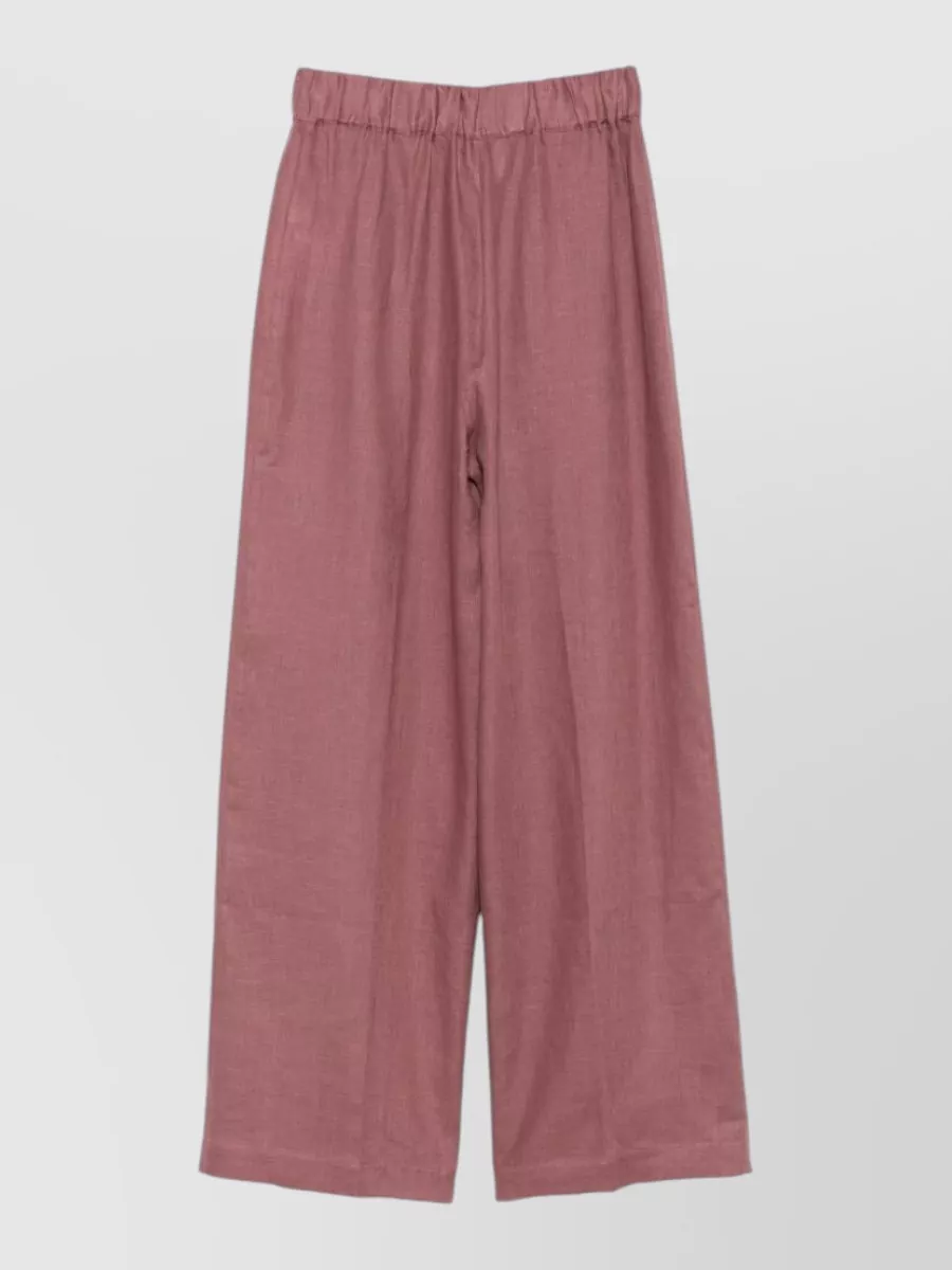 Semicouture Linen Wide-Leg Trousers
