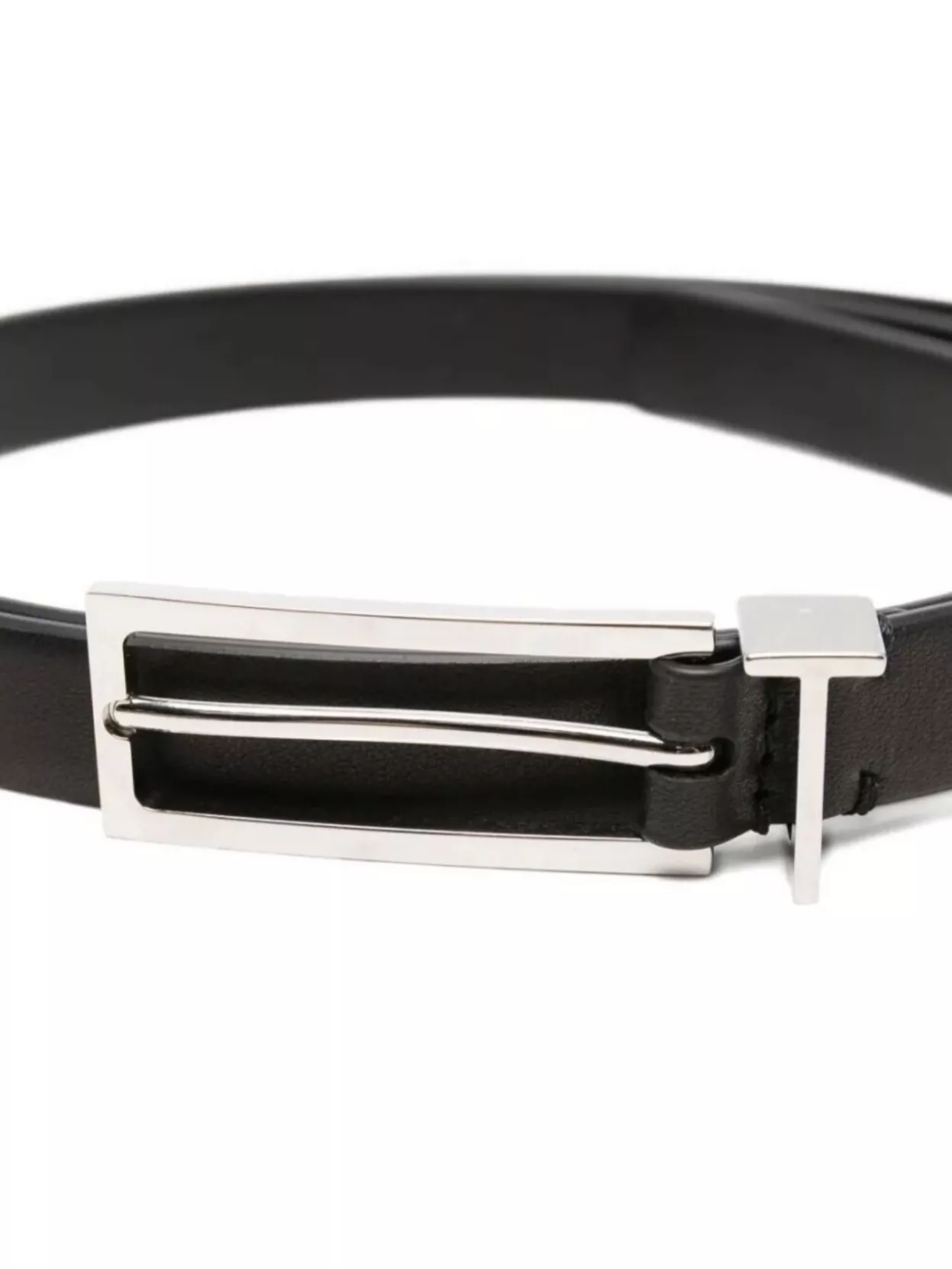 Tom Ford Leather T Loop Belt With Metal Buckle