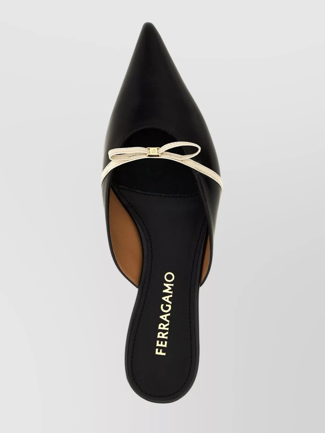 Ferragamo Bow Pointed Toe Mules