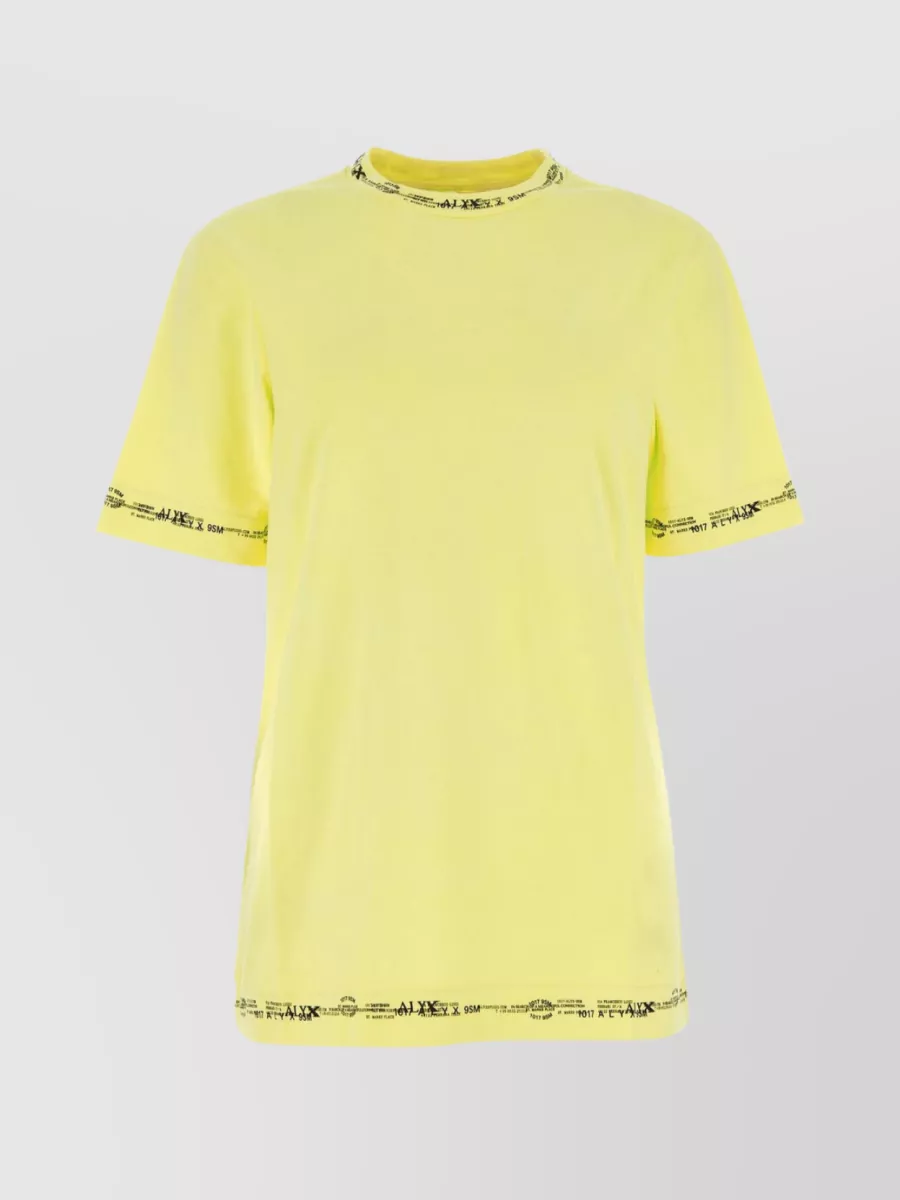 Shop Alyx Relaxed Fit Cotton Crew-neck T-shirt In Yellow