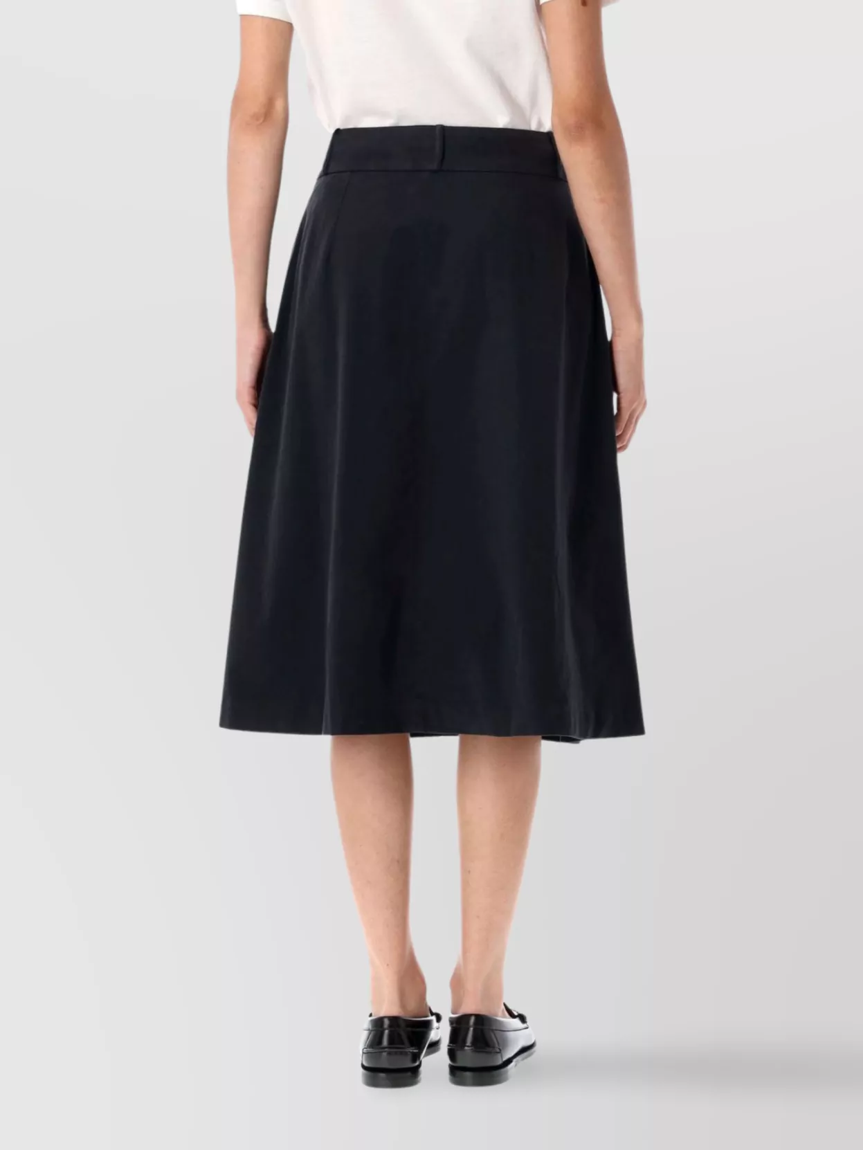 Apc Buttoned High-waisted Midi Skirt Pockets In Blue