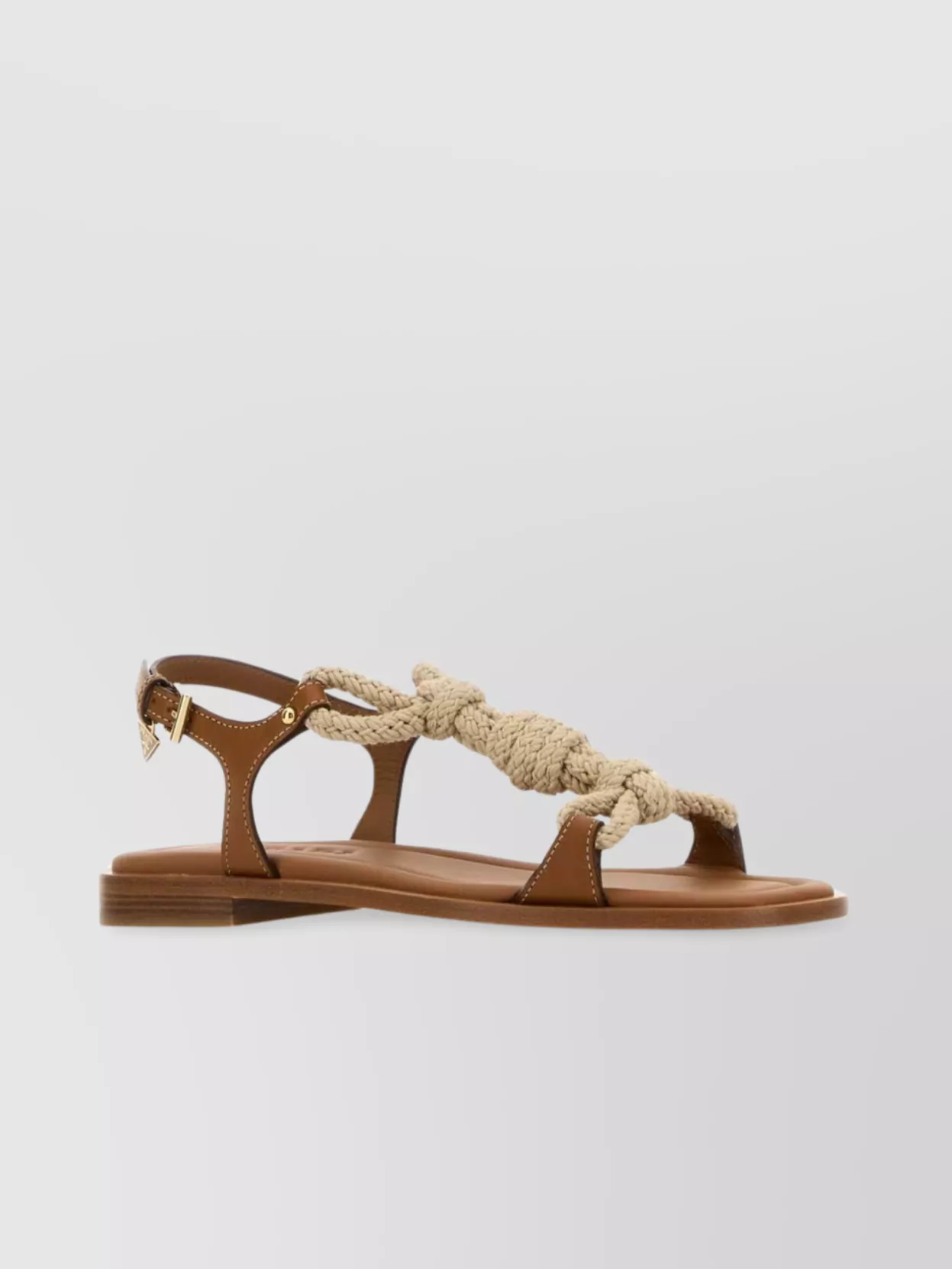 Prada Fabric And Leather Sandals With Braided Straps