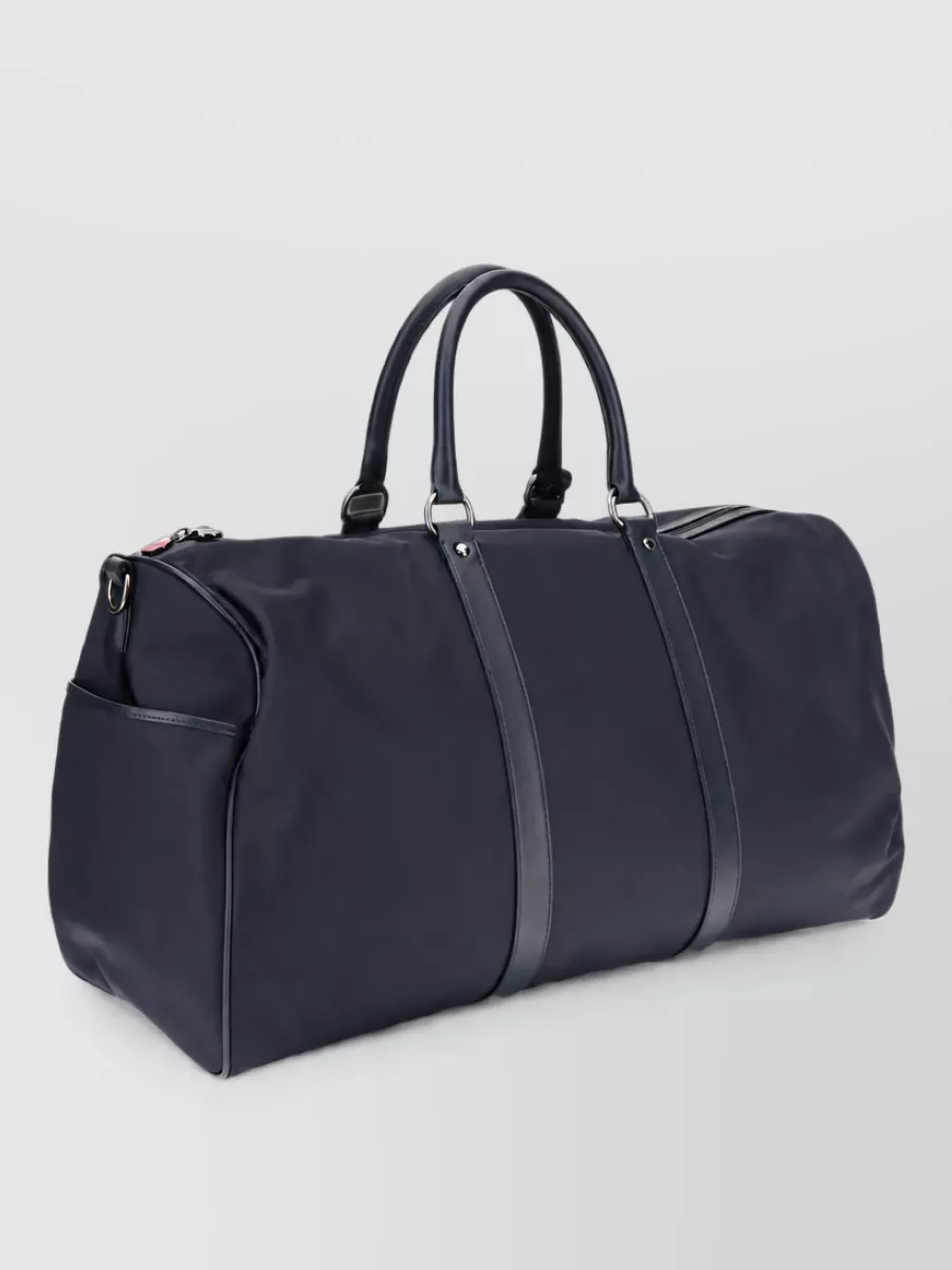 Kiton Leather Trim Duffle Bag