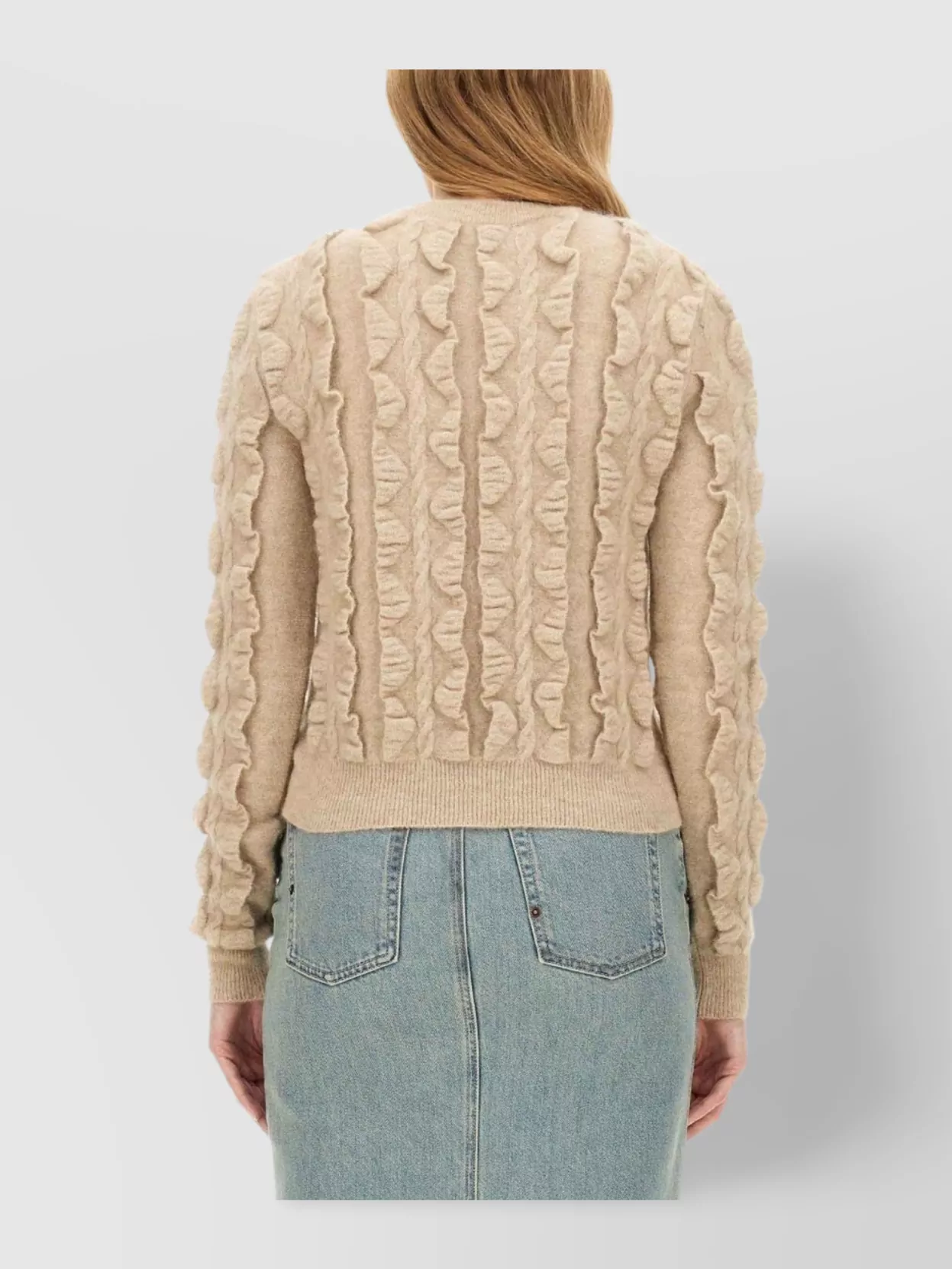 Moschino Ruffled Wool Blend Cardigan