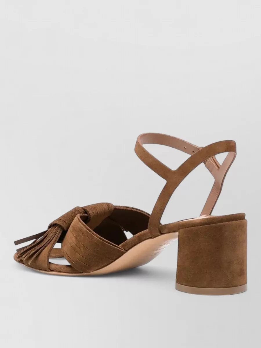 Casadei Leather Cleo Ribbon Sandals