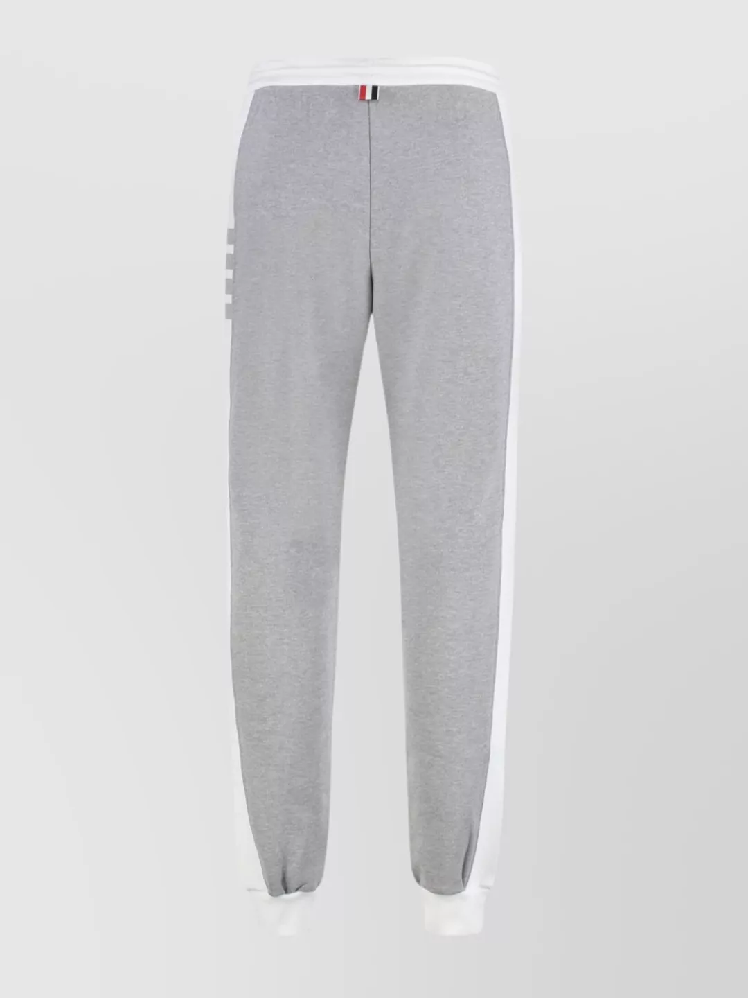Thom Browne Cotton Track-pants Featuring Tricolor Detail In Gray